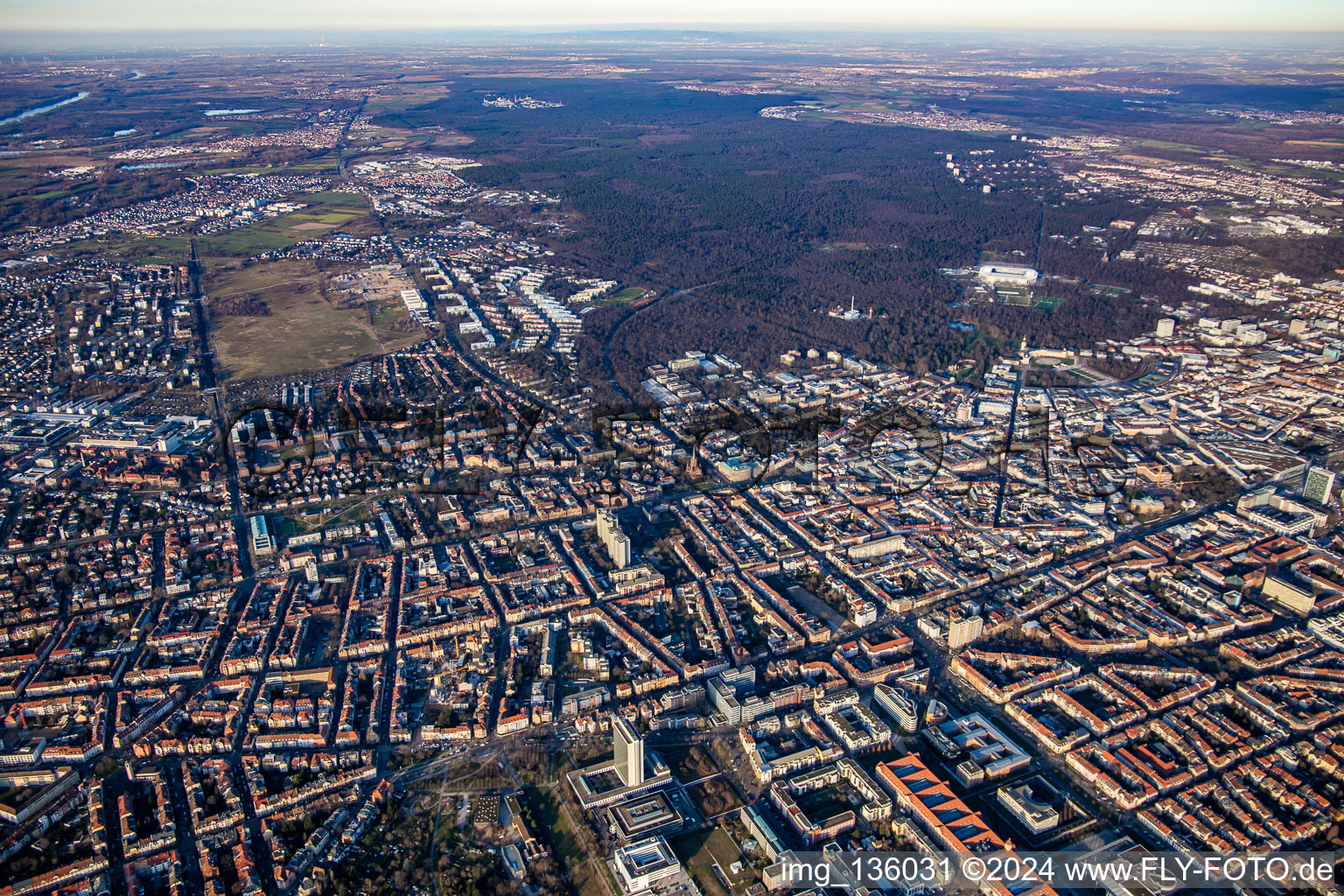 Reinhold-Frank-Straße to Adenauerring in the district Weststadt in Karlsruhe in the state Baden-Wuerttemberg, Germany