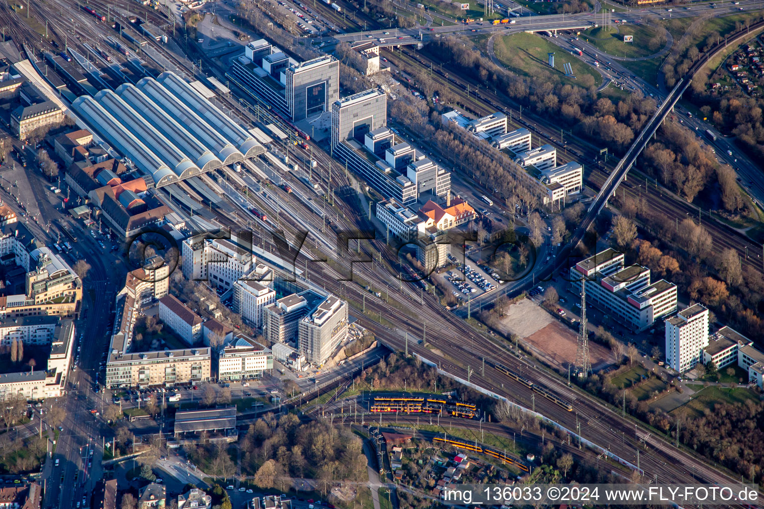 Albtal station and main station in the district Südweststadt in Karlsruhe in the state Baden-Wuerttemberg, Germany