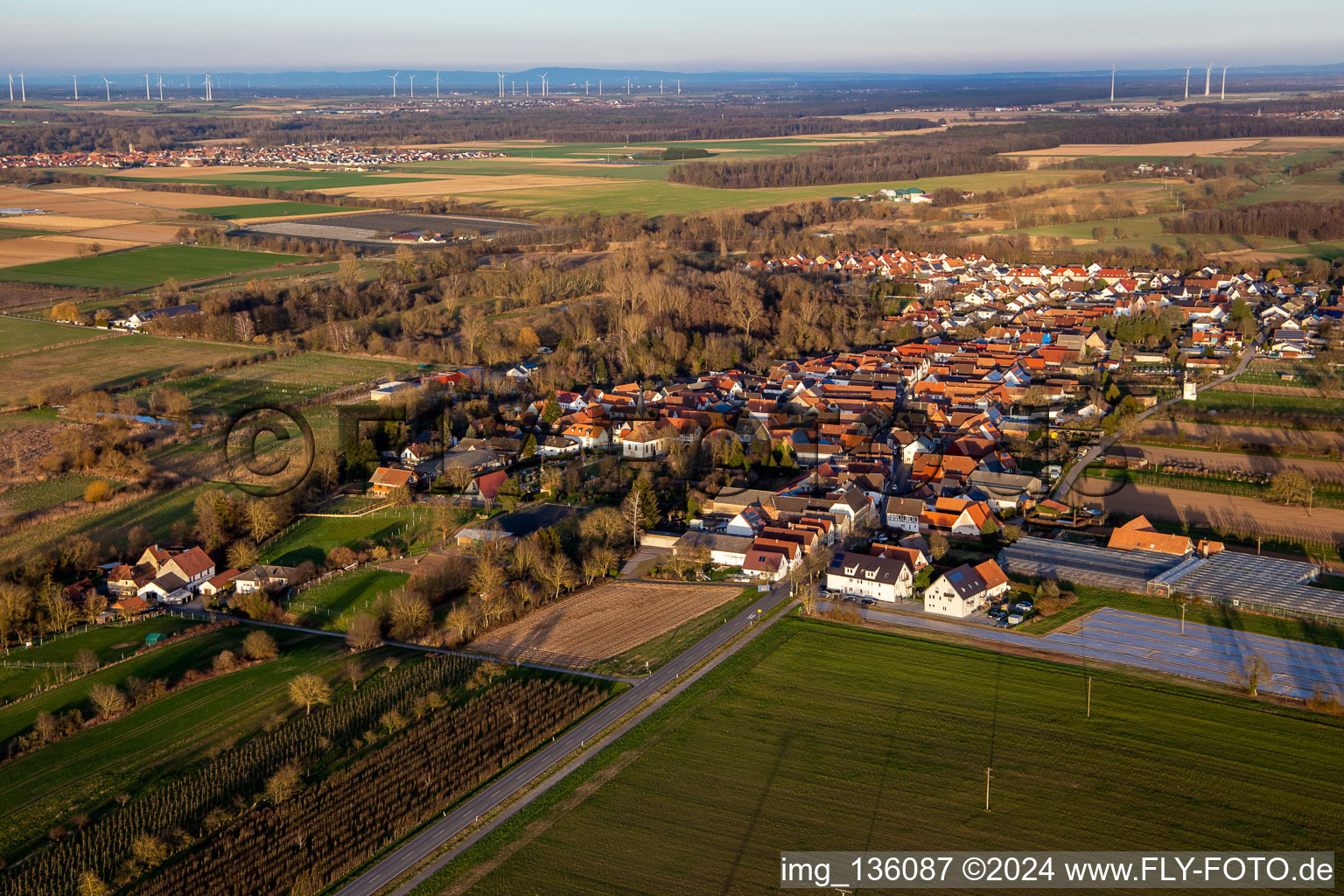 From the west in Winden in the state Rhineland-Palatinate, Germany