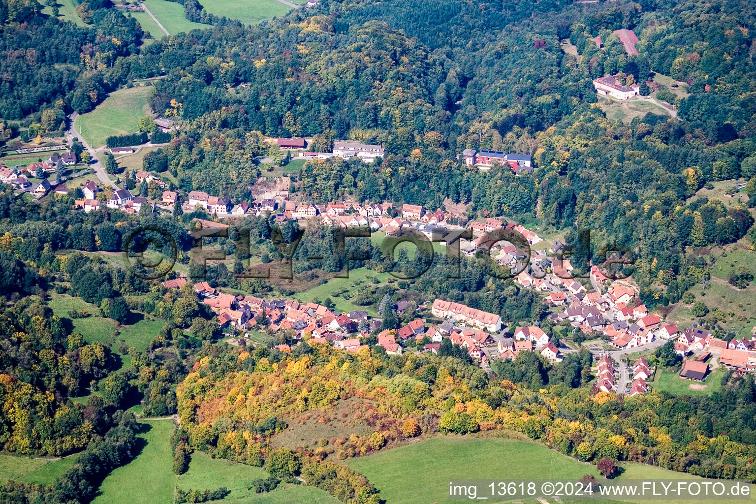 Rott in the state Bas-Rhin, France out of the air