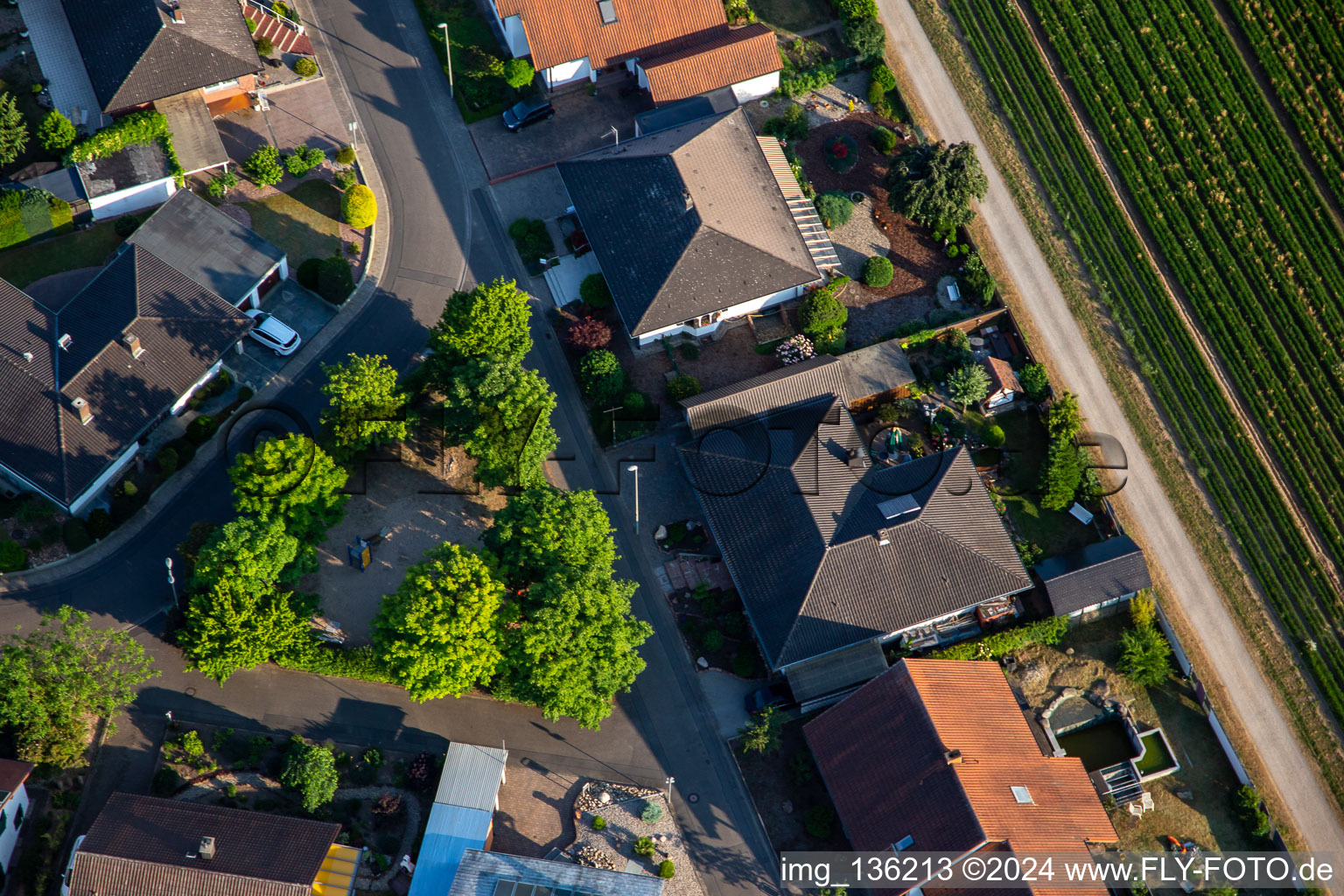 South ring from the west in Kuhardt in the state Rhineland-Palatinate, Germany from above