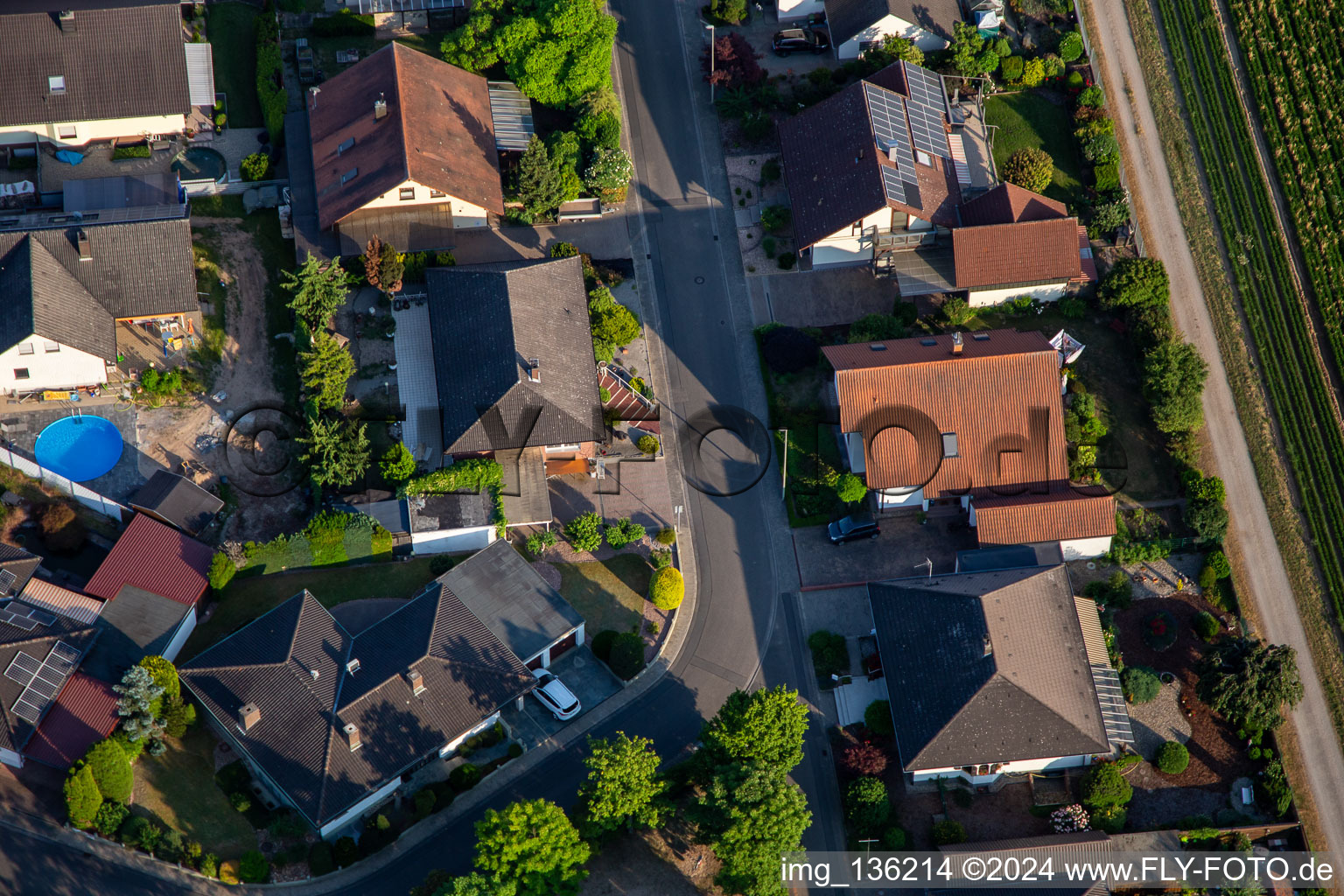 South Ring from the West in Kuhardt in the state Rhineland-Palatinate, Germany out of the air