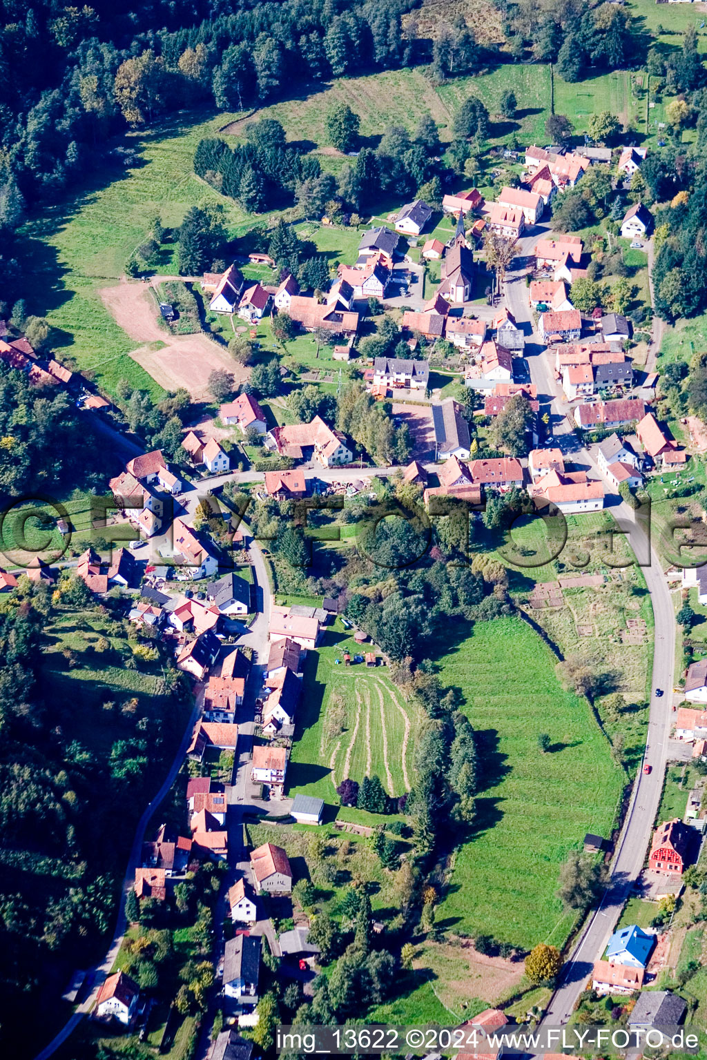 Village view of Bobenthal in the state Rhineland-Palatinate