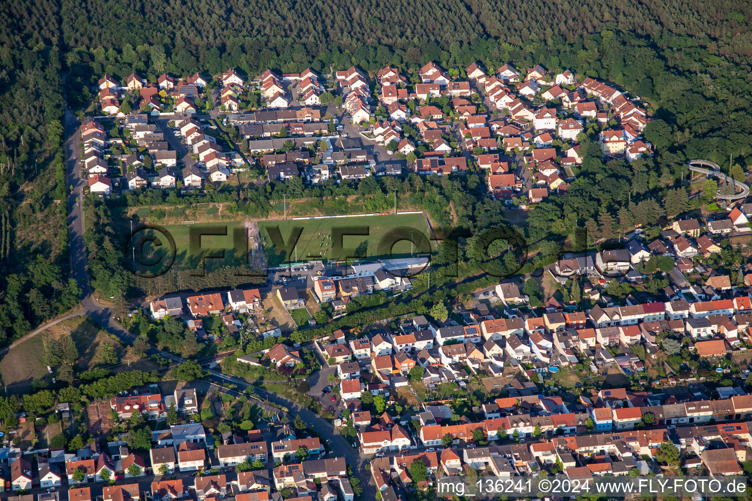 Buchenweg in the district Huttenheim in Philippsburg in the state Baden-Wuerttemberg, Germany