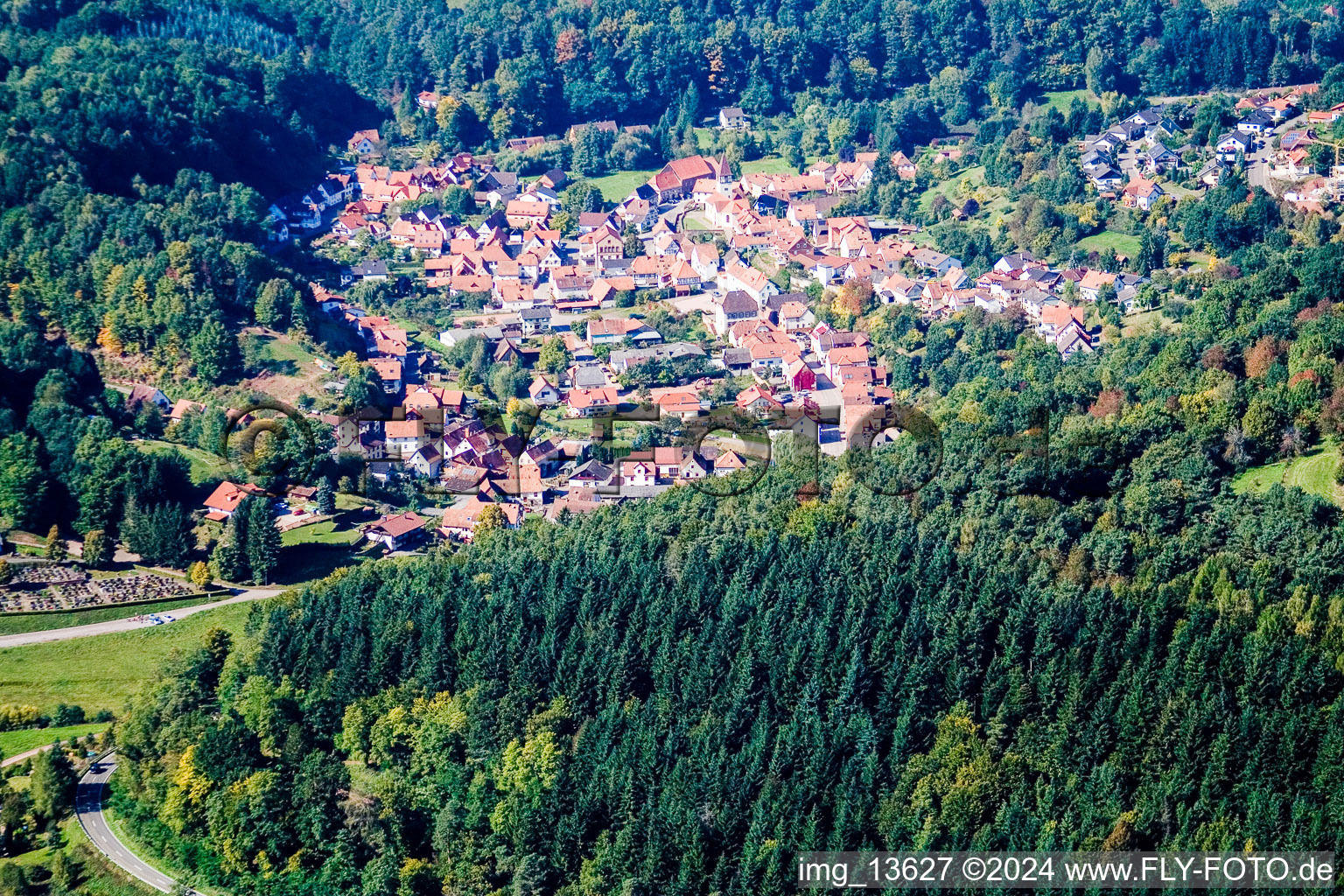 Nothweiler in the state Rhineland-Palatinate, Germany out of the air