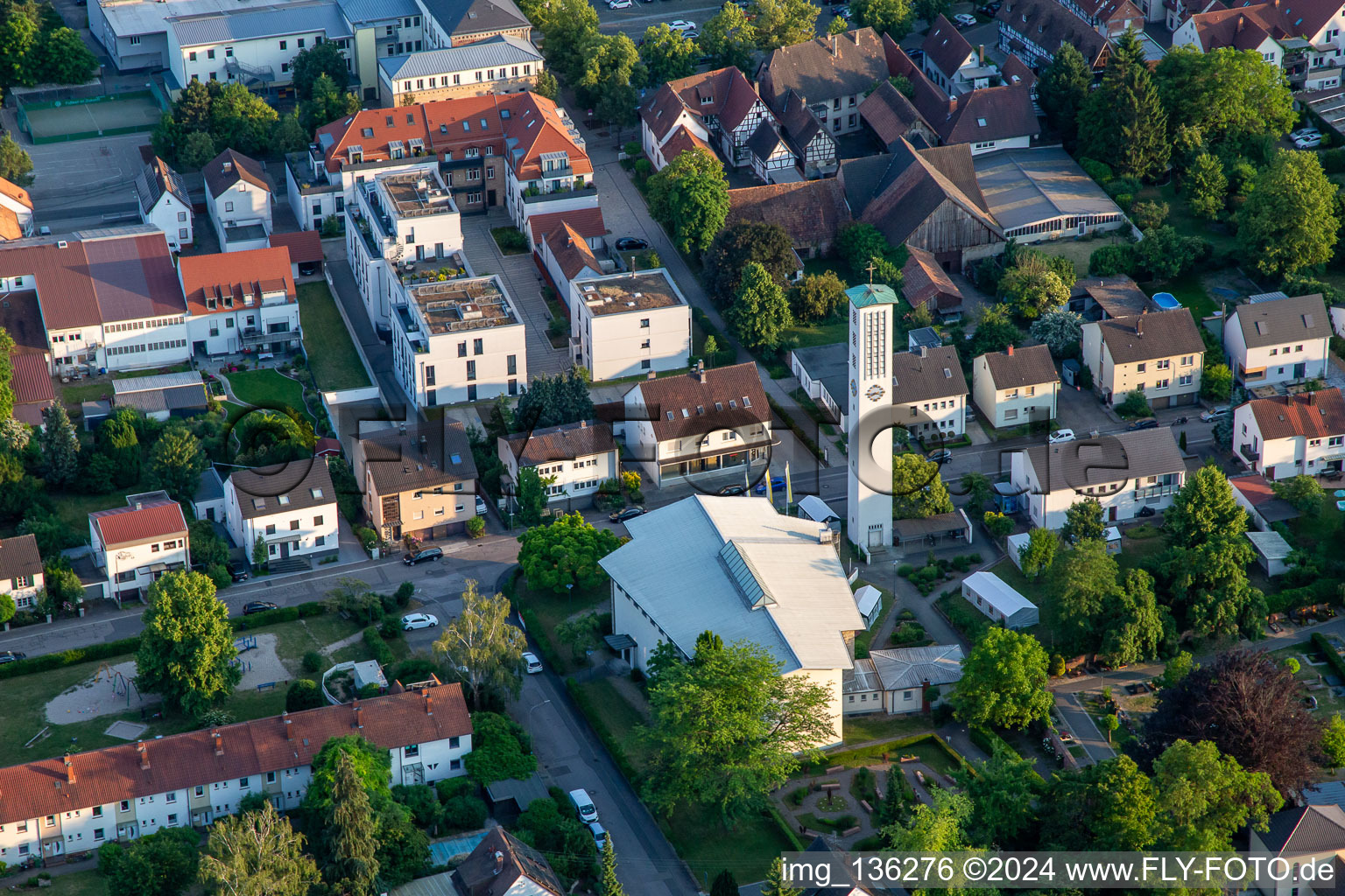 St. Pius Church, Goethestr in Kandel in the state Rhineland-Palatinate, Germany