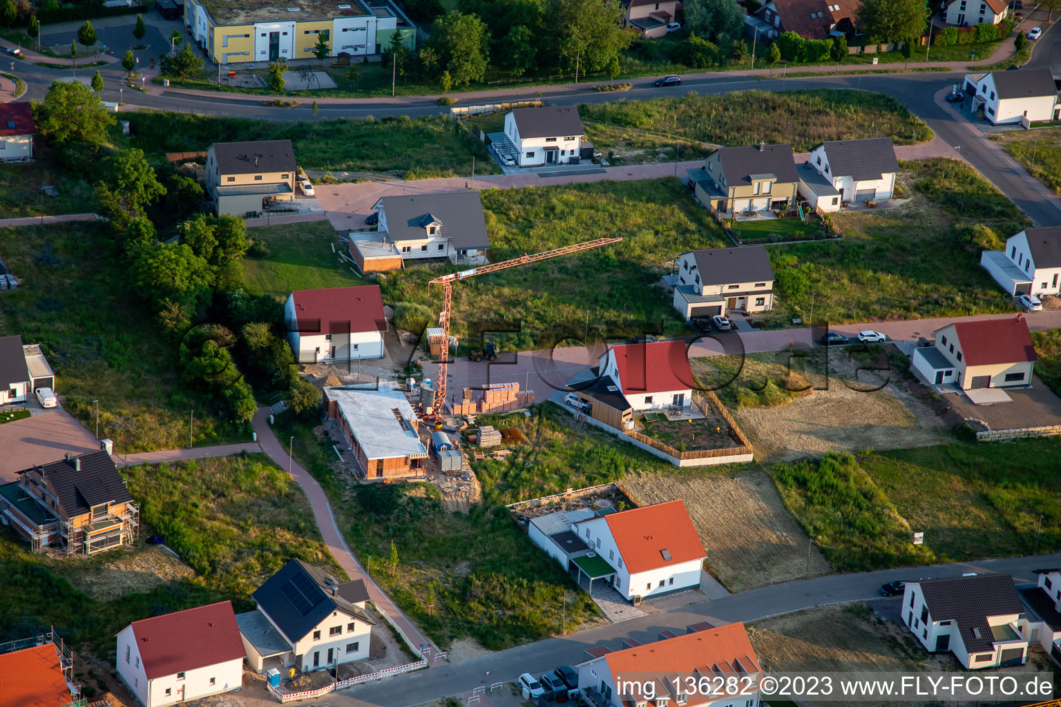 Lavenderweg new development area in Kandel in the state Rhineland-Palatinate, Germany