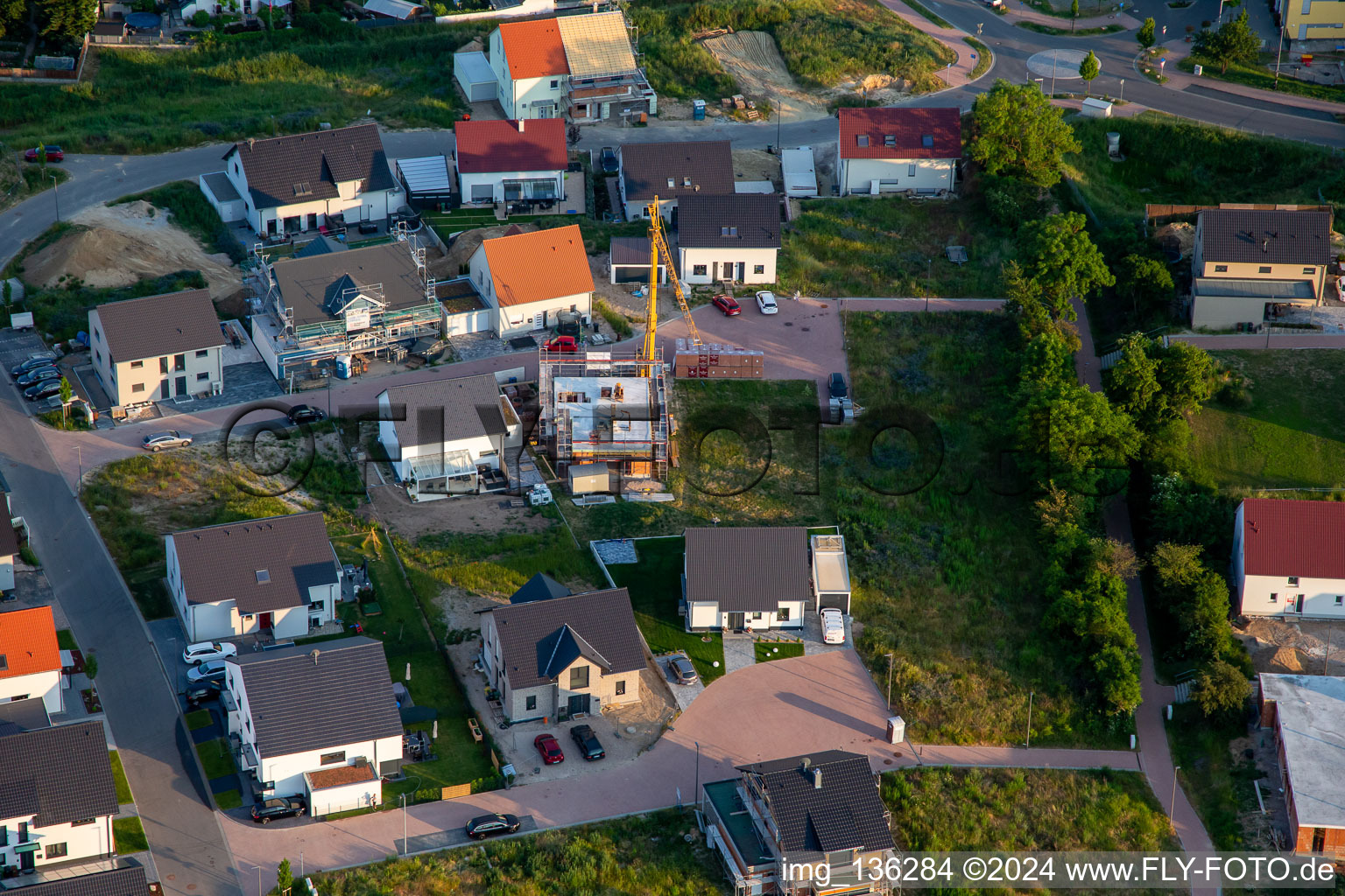 New development area Fliederweg in Kandel in the state Rhineland-Palatinate, Germany