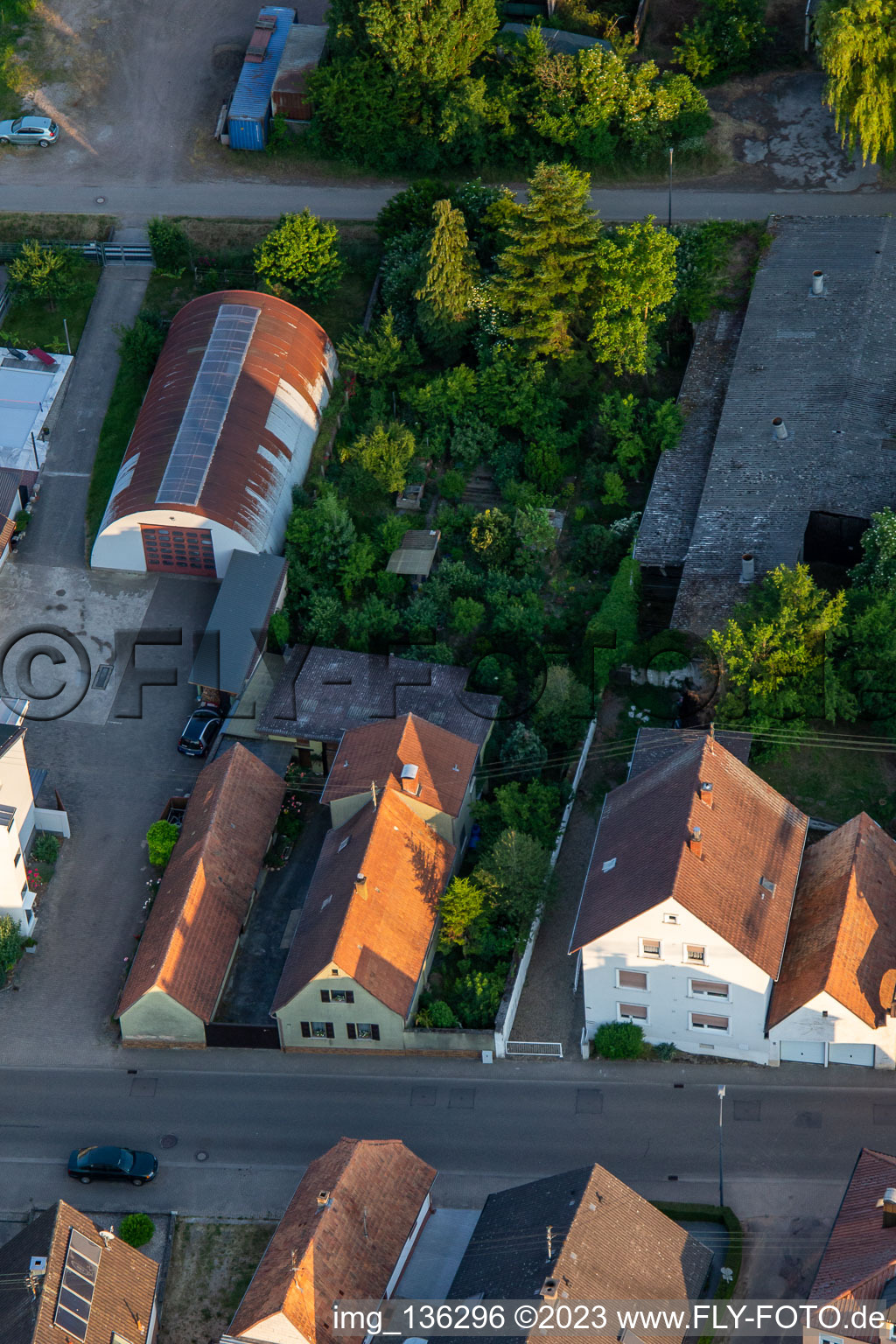 Drone image of Saarstr in Kandel in the state Rhineland-Palatinate, Germany
