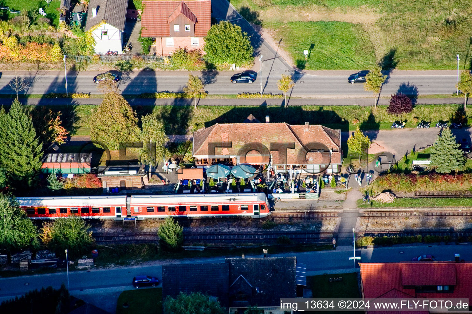 Station railway building of the Deutsche Bahn in Bundenthal in the state Rhineland-Palatinate