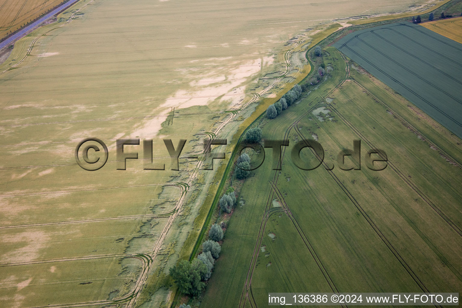 Course of the Getel stream in the district Radisleben in Ballenstedt in the state Saxony-Anhalt, Germany