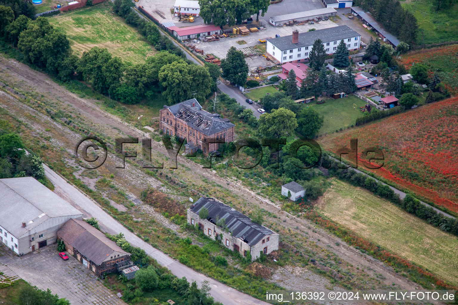 Ruins on Vater-Jahn-Straße in the district Ermsleben in Falkenstein in the state Saxony-Anhalt, Germany