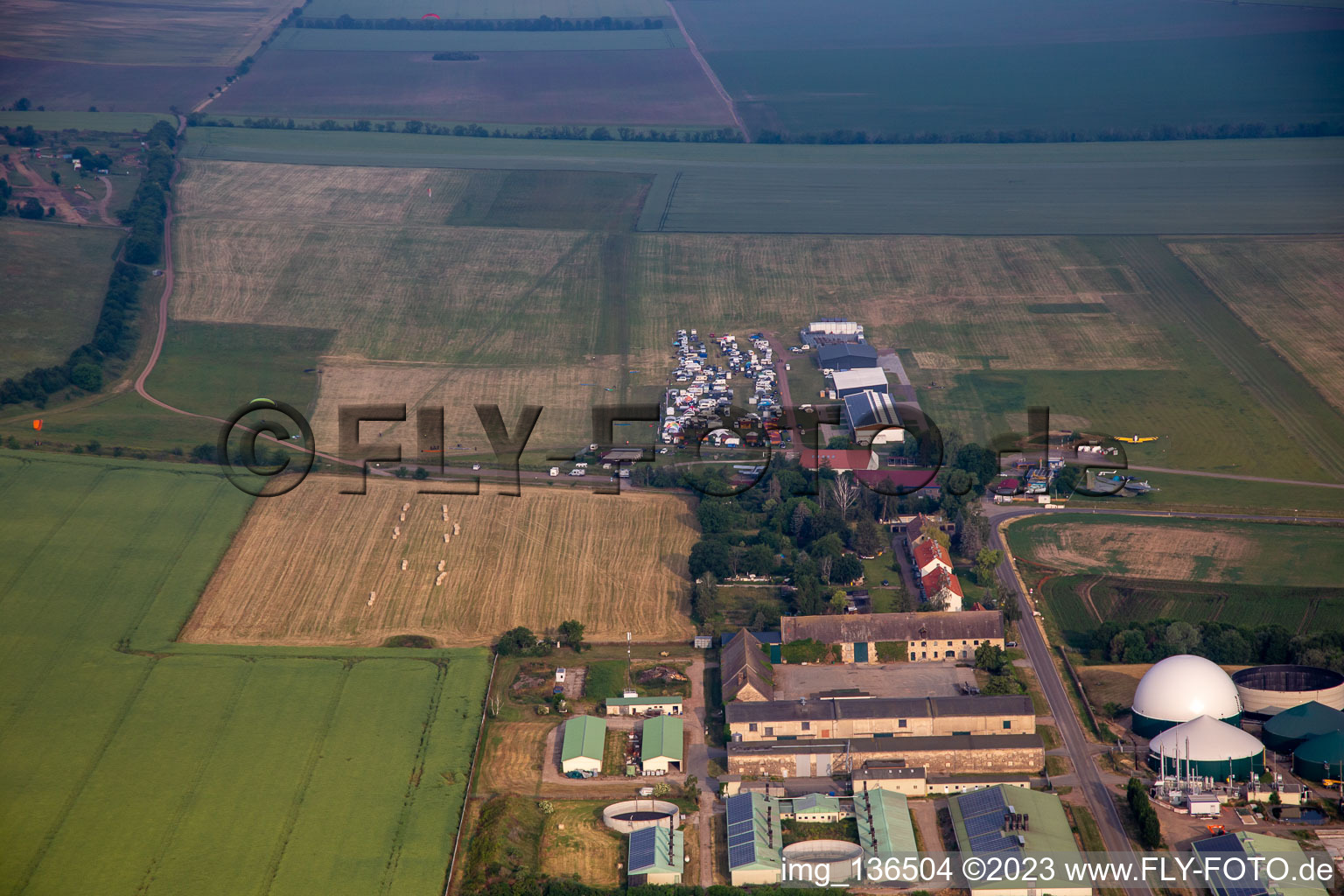 Aerial photograpy of District Asmusstedt in Ballenstedt in the state Saxony-Anhalt, Germany