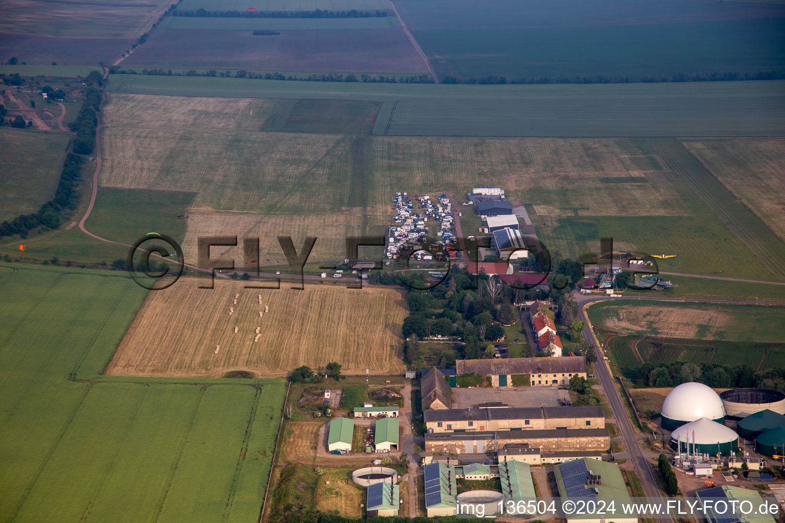 Aerial photograpy of Pig fattening plant Ballenstedt GbR in the district Asmusstedt in Ballenstedt in the state Saxony-Anhalt, Germany