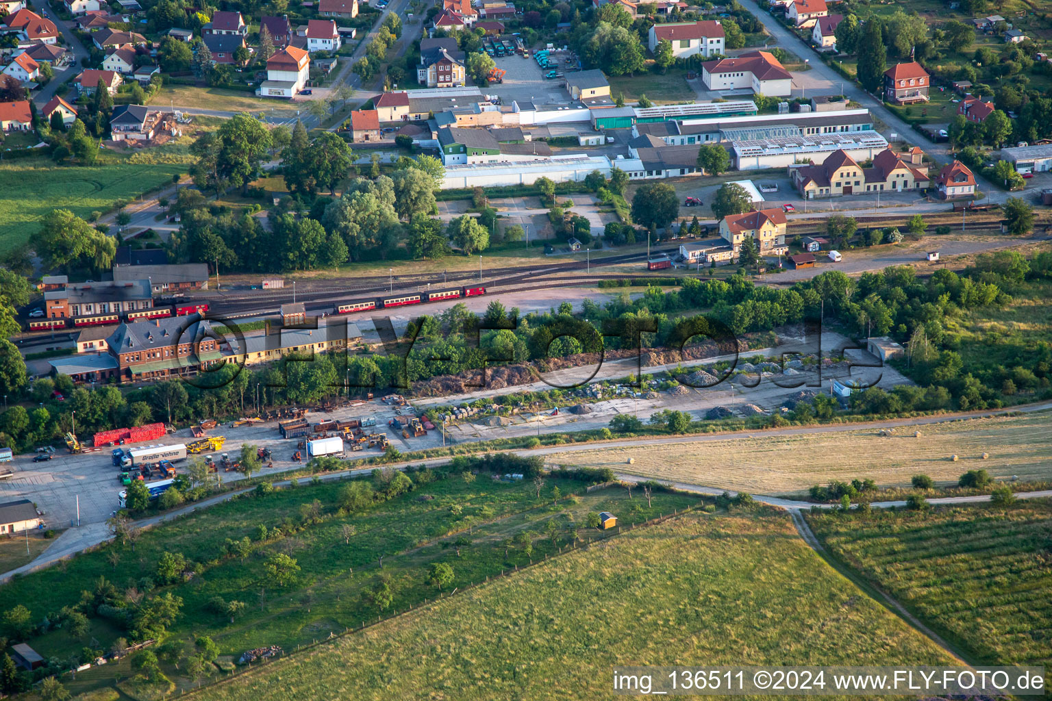 Station of the Friends of the Selketalbahn e. V. in the district Gernrode in Quedlinburg in the state Saxony-Anhalt, Germany