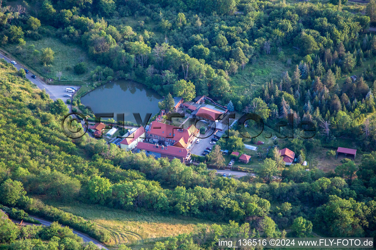 Historic restaurant & guesthouse Bückemühle fish specialty restaurant in the district Gernrode in Quedlinburg in the state Saxony-Anhalt, Germany