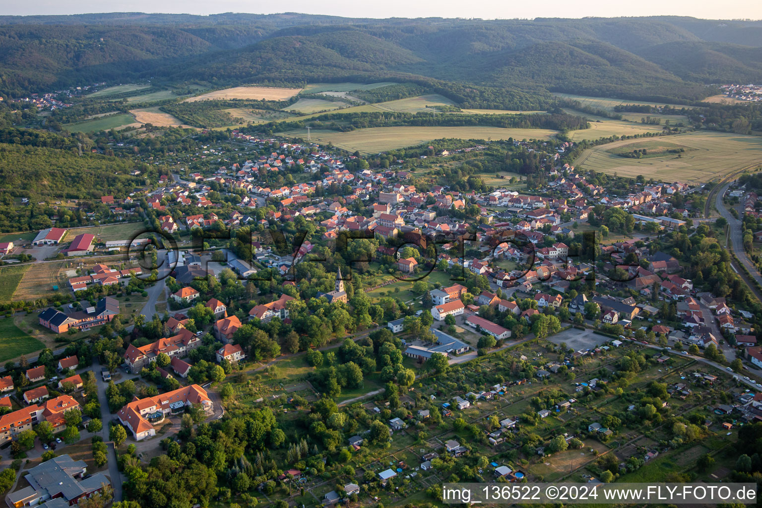 From northeast in the district Neinstedt in Thale in the state Saxony-Anhalt, Germany