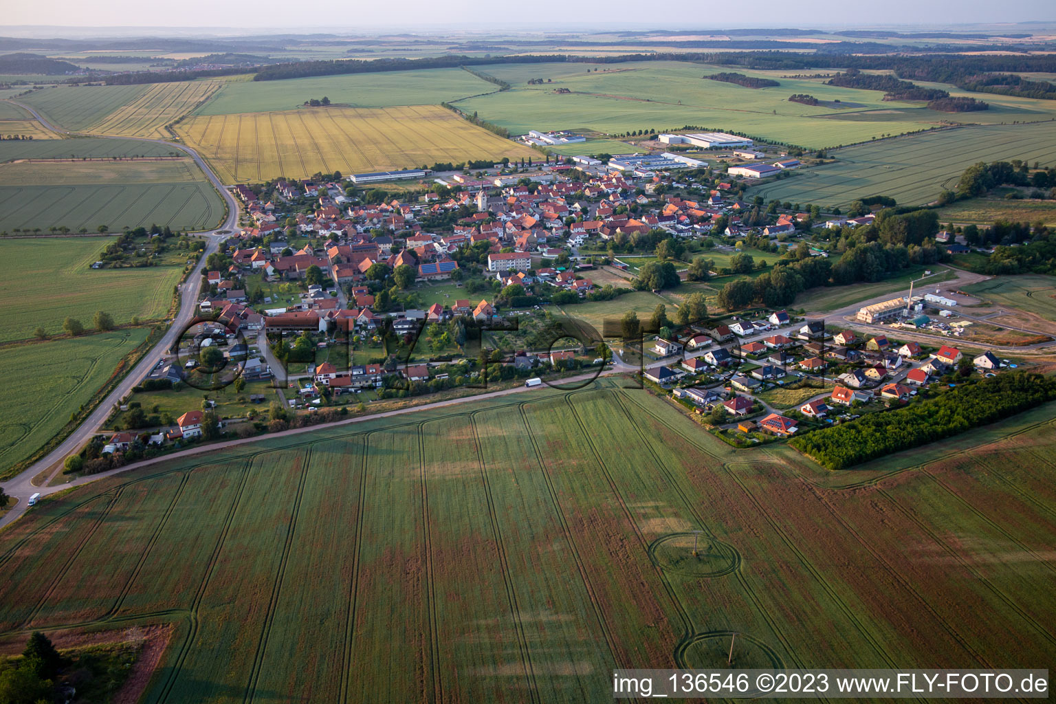 From the southwest in the district Warnstedt in Thale in the state Saxony-Anhalt, Germany