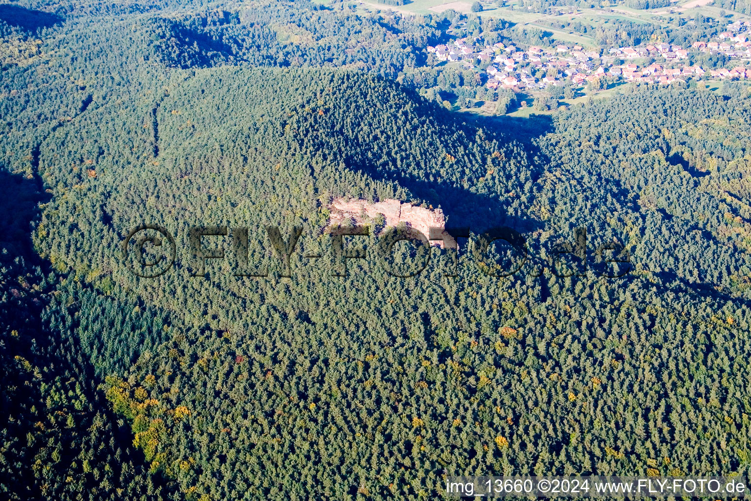 Darstein in the state Rhineland-Palatinate, Germany from above