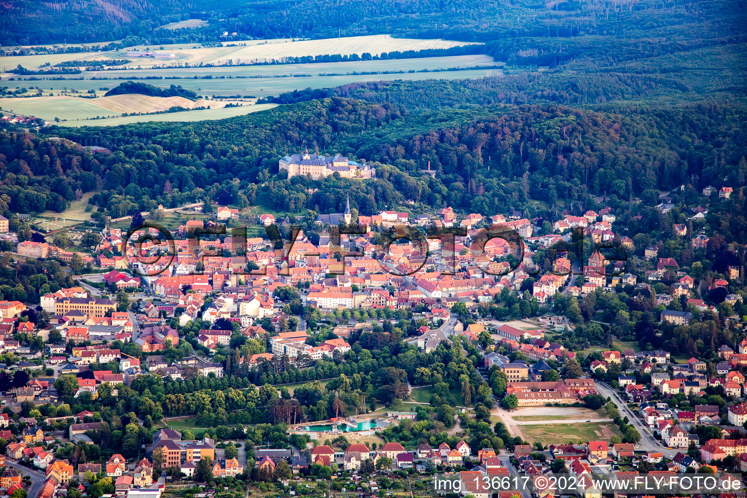 Old town around the castle hotel Blankenburg in Blankenburg in the state Saxony-Anhalt, Germany