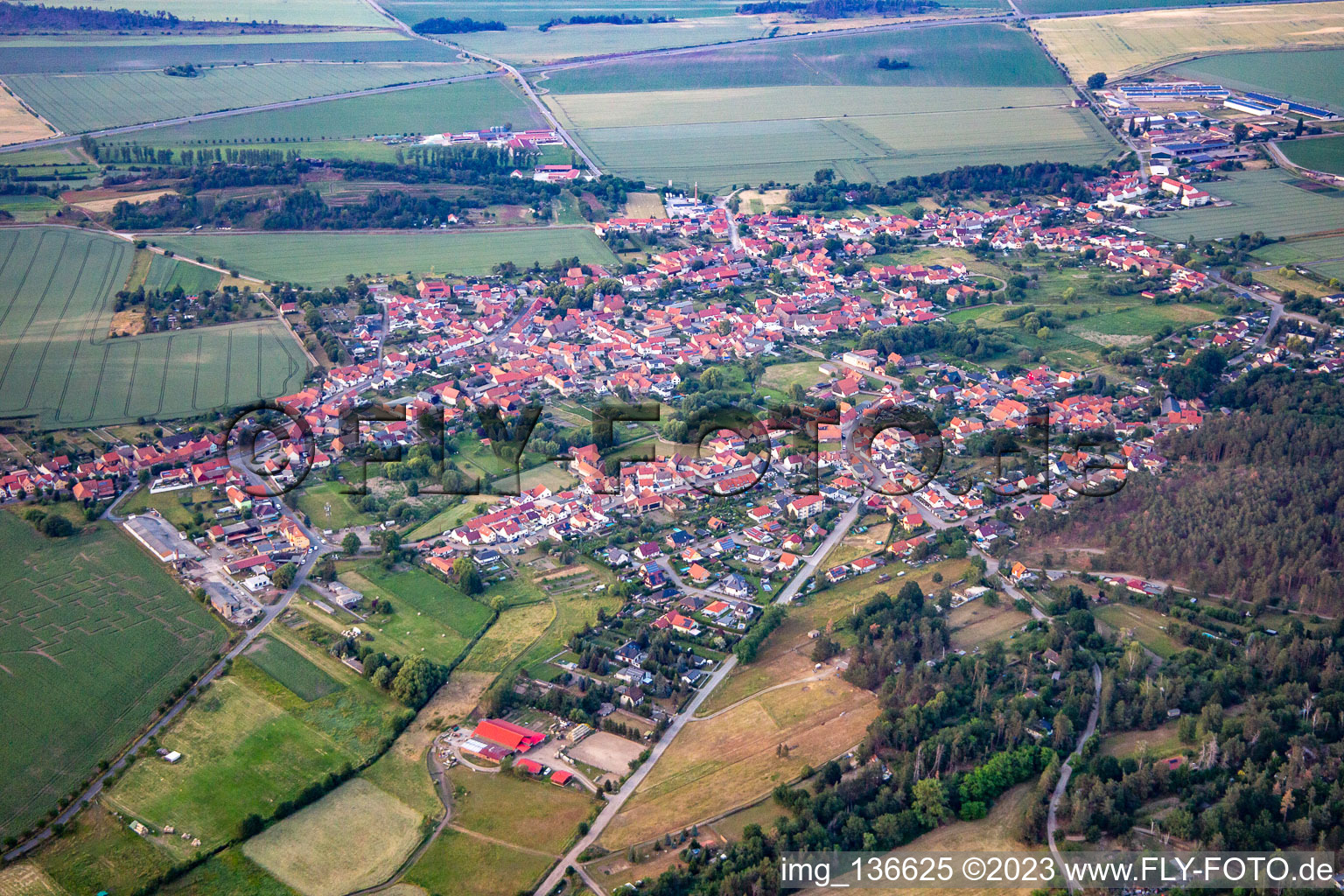 From the southwest in the district Westerhausen in Thale in the state Saxony-Anhalt, Germany