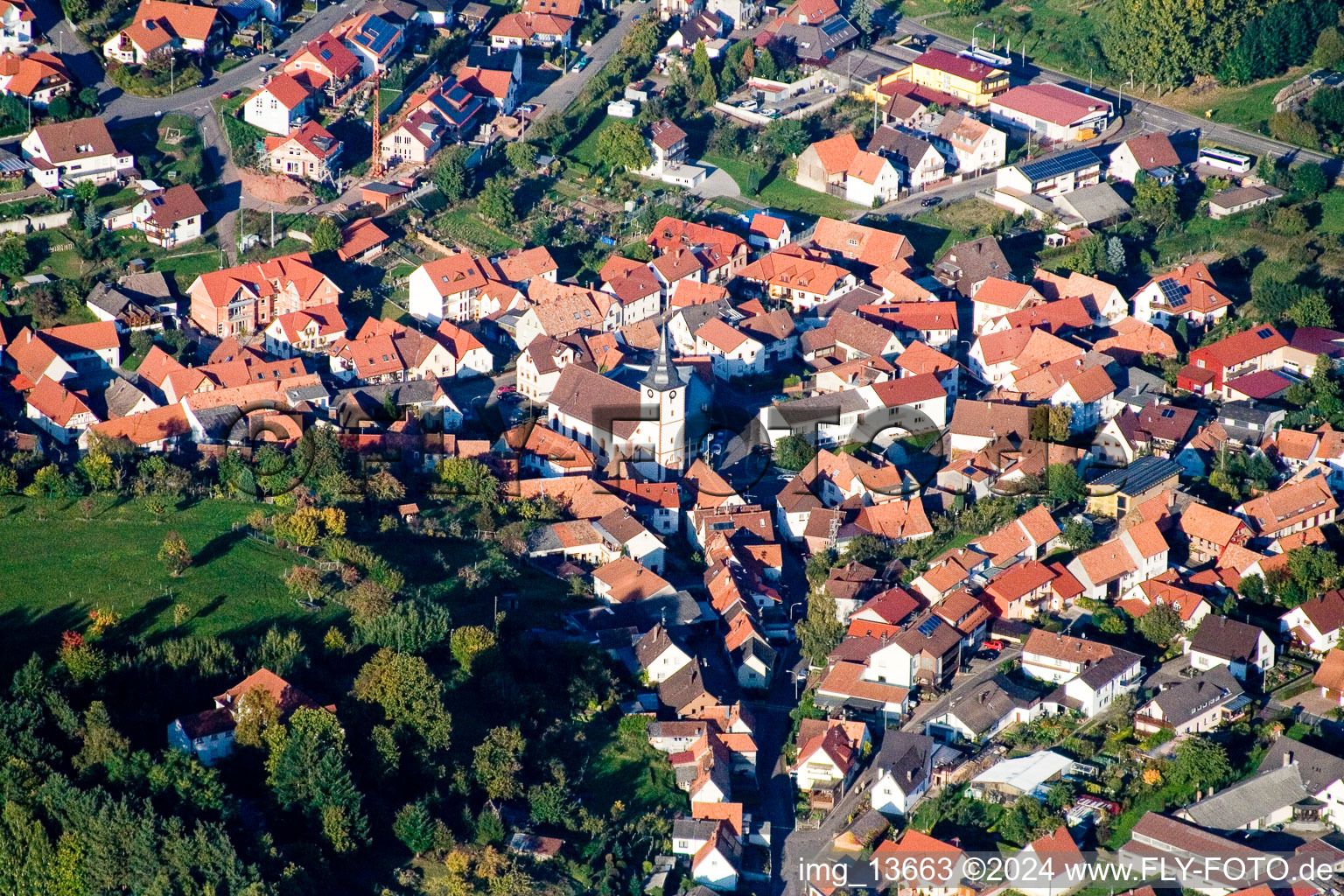 Village view in the district Gossersweiler in Gossersweiler-Stein in the state Rhineland-Palatinate