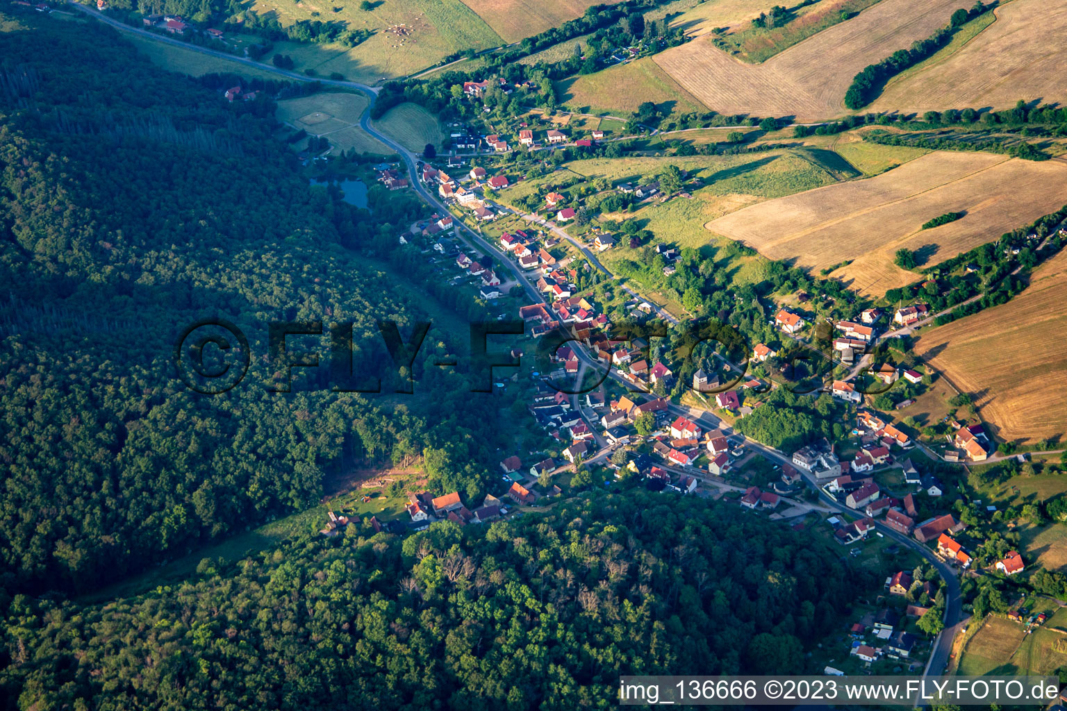 Aerial view of District Grillenberg in Sangerhausen in the state Saxony-Anhalt, Germany