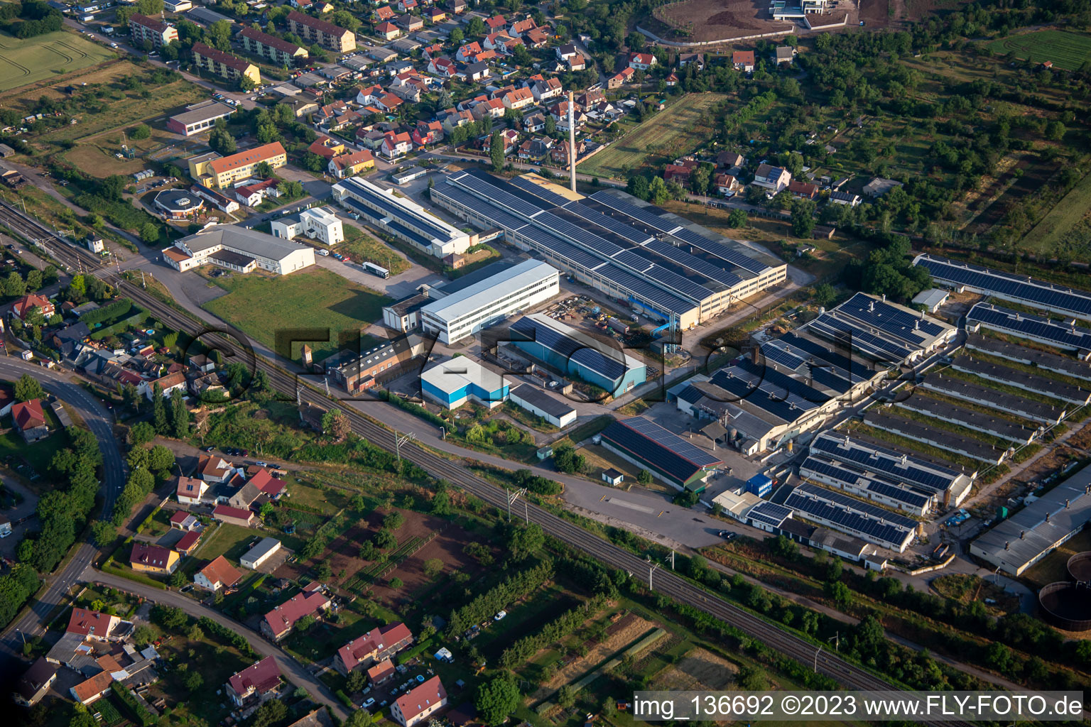 Aerial view of WM Agrar - Agriculture Wallhausen GmbH & Co.KG in Wallhausen in the state Saxony-Anhalt, Germany