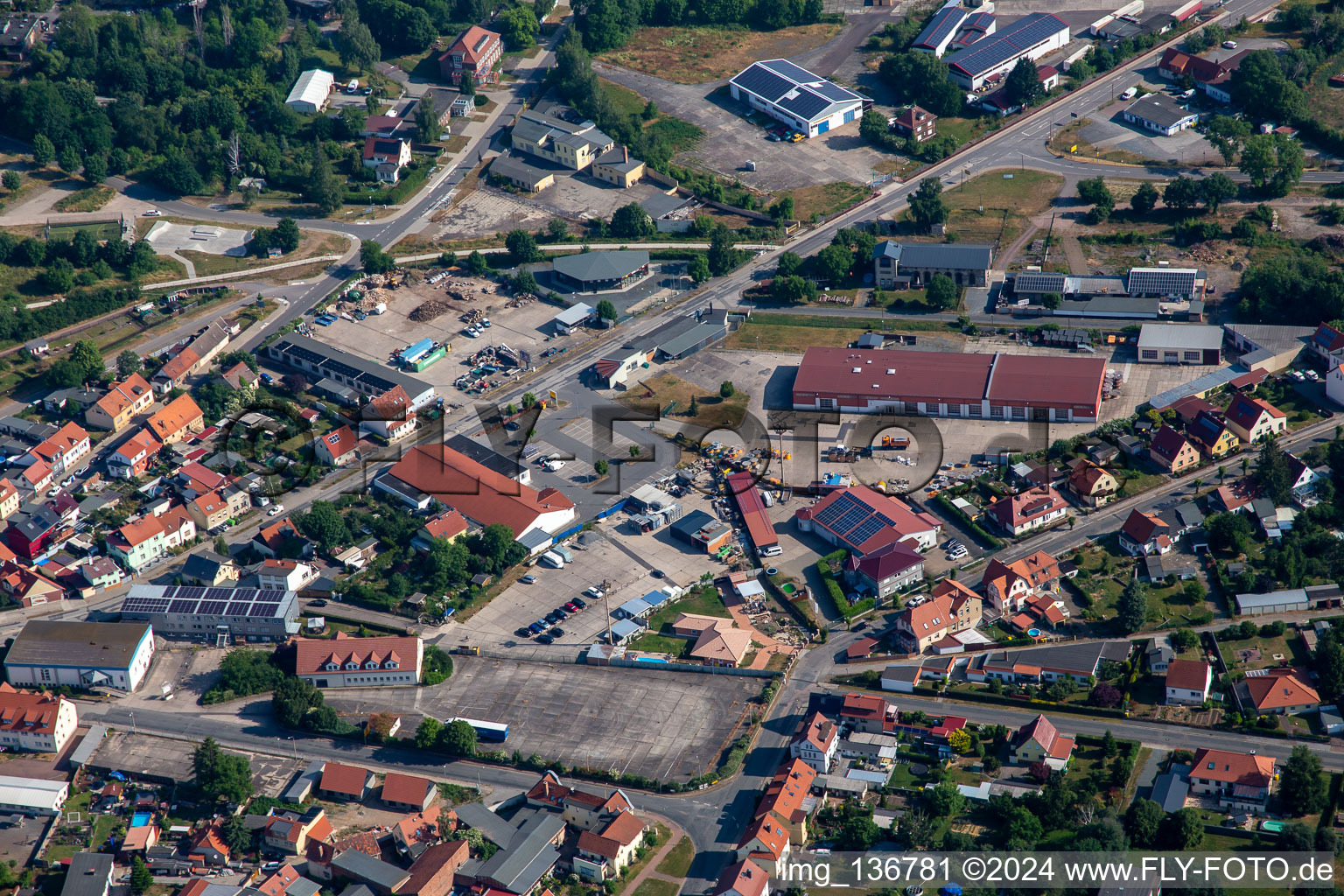 Bahnhofstr in Ballenstedt in the state Saxony-Anhalt, Germany