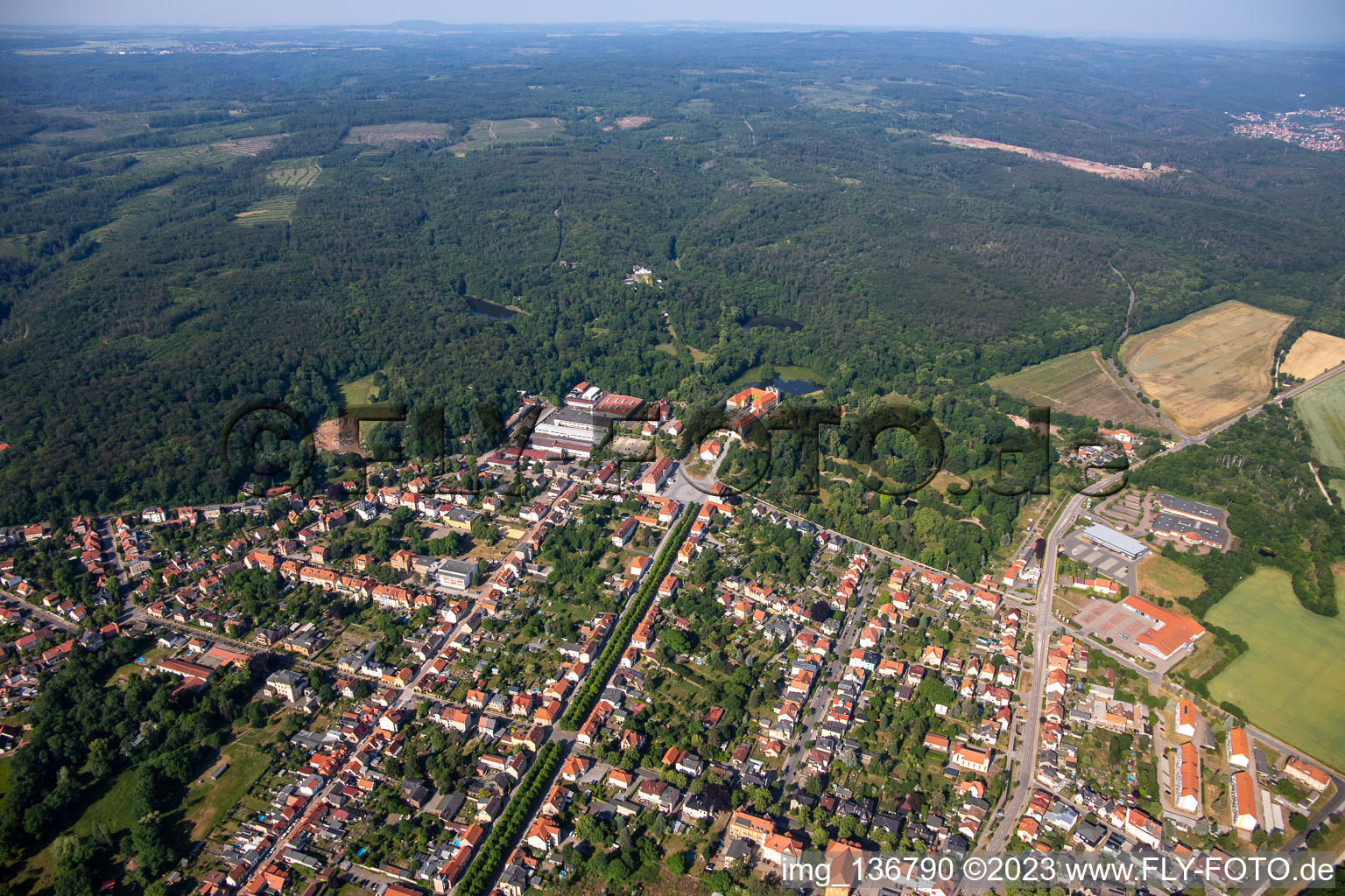 Aerial photograpy of Ballenstedt in the state Saxony-Anhalt, Germany