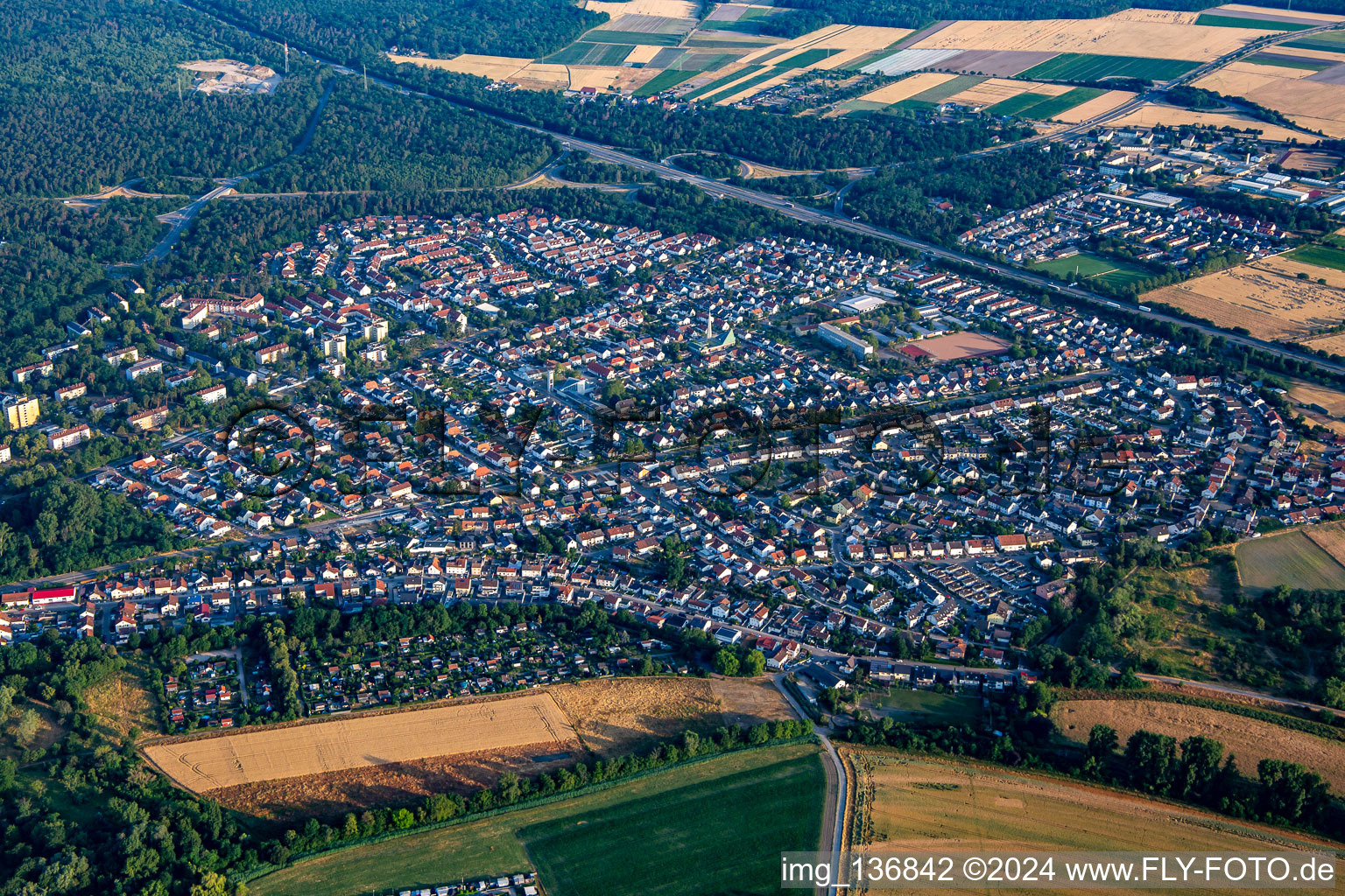 North on the A61 in the district Rinkenbergerhof in Speyer in the state Rhineland-Palatinate, Germany