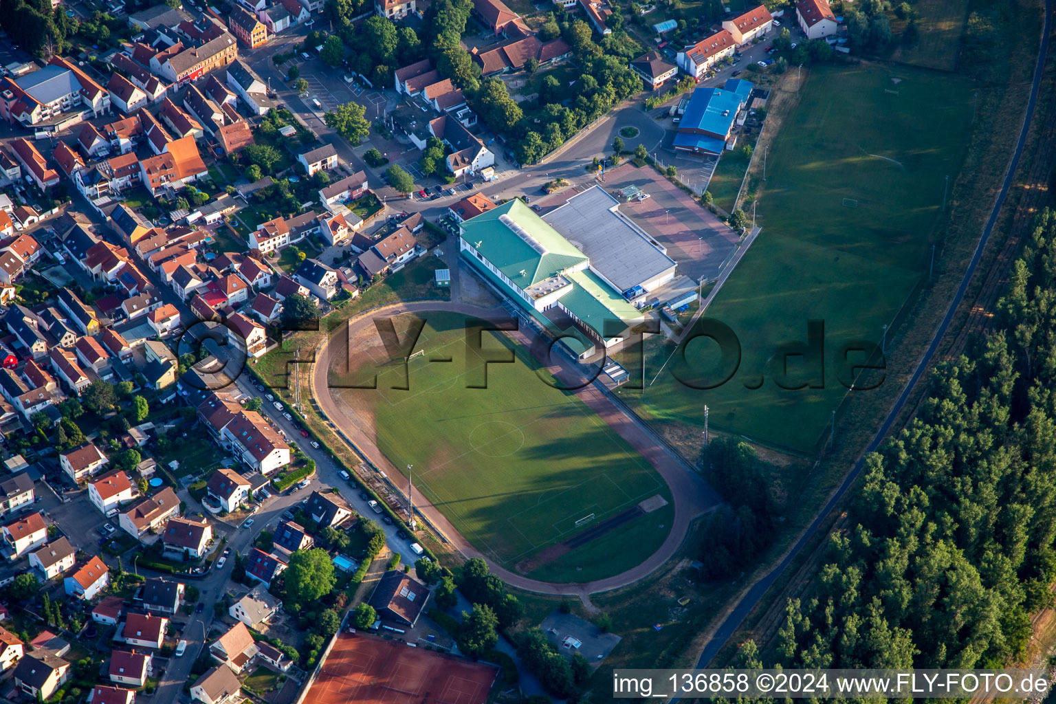 Stadium in Altrip in the state Rhineland-Palatinate, Germany