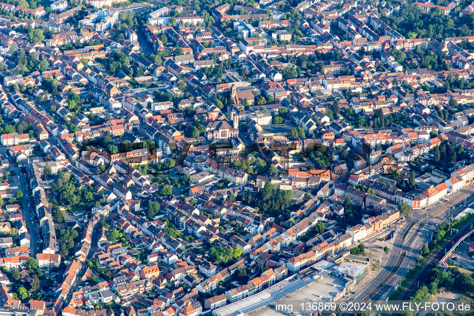 Luisenstr in the district Neckarau in Mannheim in the state Baden-Wuerttemberg, Germany