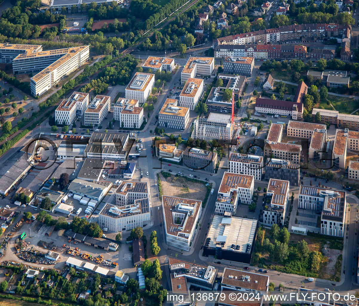 Harrlachweg in the district Neuostheim in Mannheim in the state Baden-Wuerttemberg, Germany