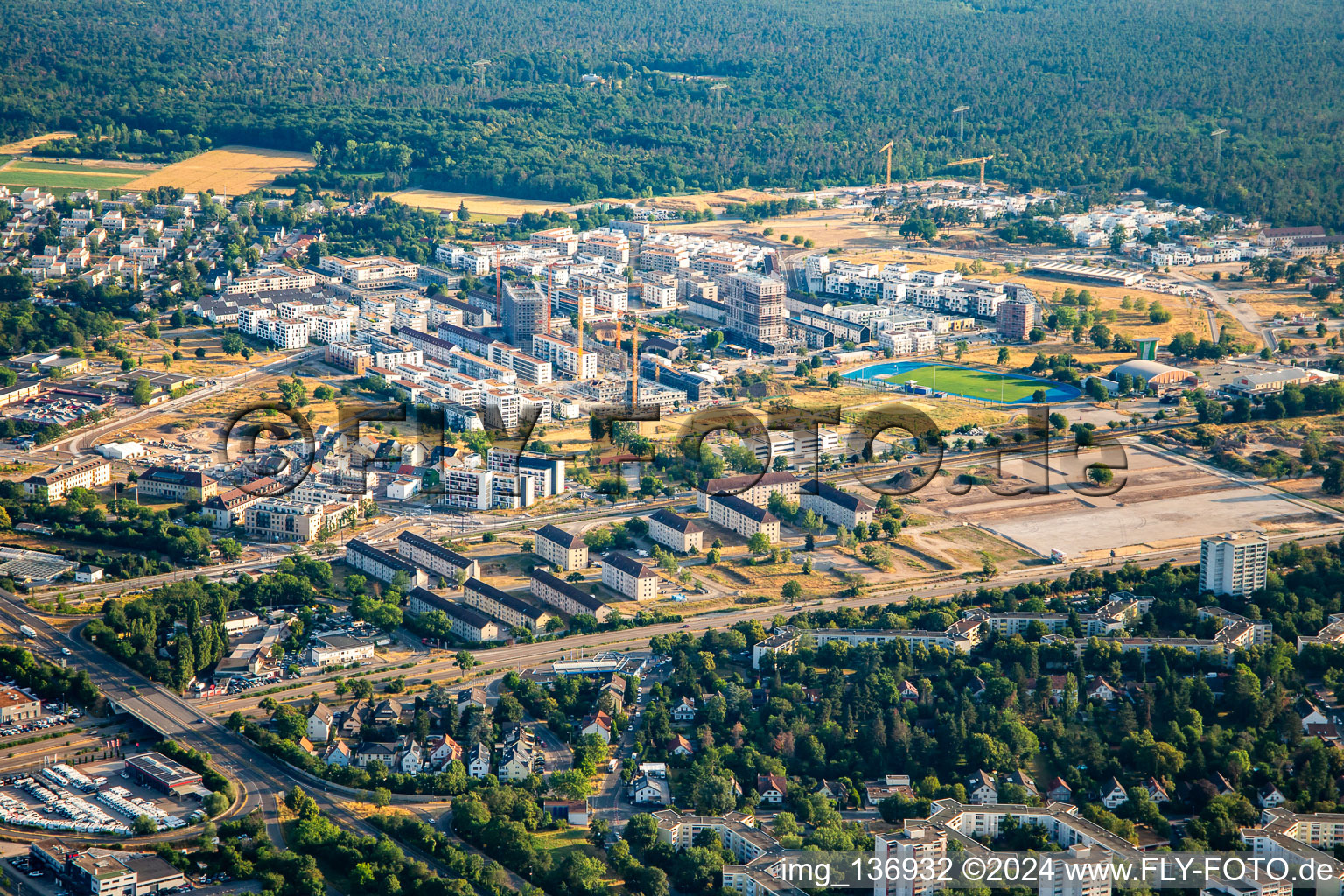 E Franklin Residential Complex in the district Käfertal in Mannheim in the state Baden-Wuerttemberg, Germany