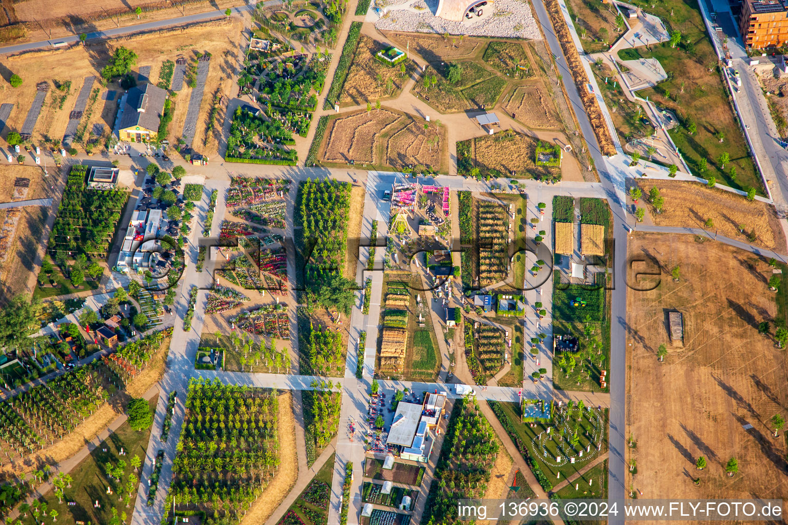 Hectares for nectar in the Spinelli Park of the Federal Garden Show Mannheim BUGA 2023 in the district Käfertal in Mannheim in the state Baden-Wuerttemberg, Germany