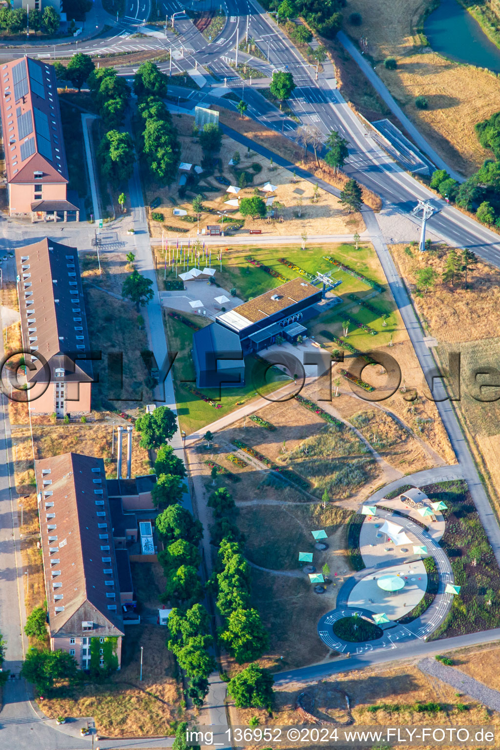 Strong for the future - Universities at the Spinelli Park of the Federal Garden Show Mannheim BUGA 2023 in the district Feudenheim in Mannheim in the state Baden-Wuerttemberg, Germany