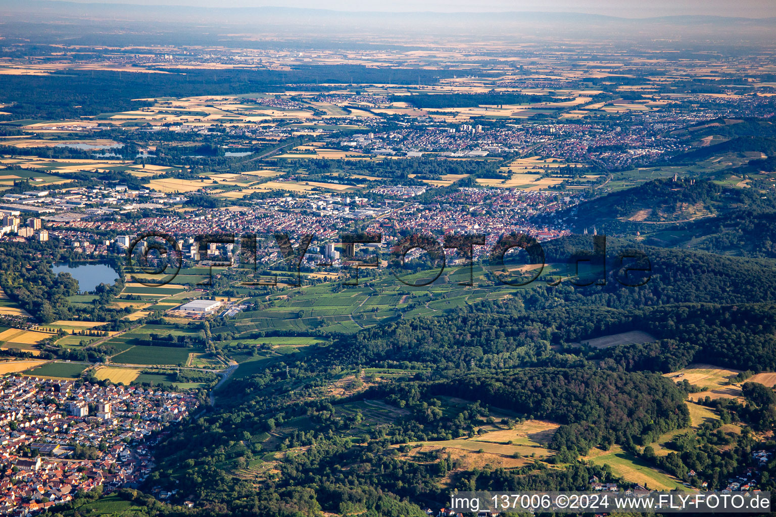 From the southeast in Bensheim in the state Hesse, Germany