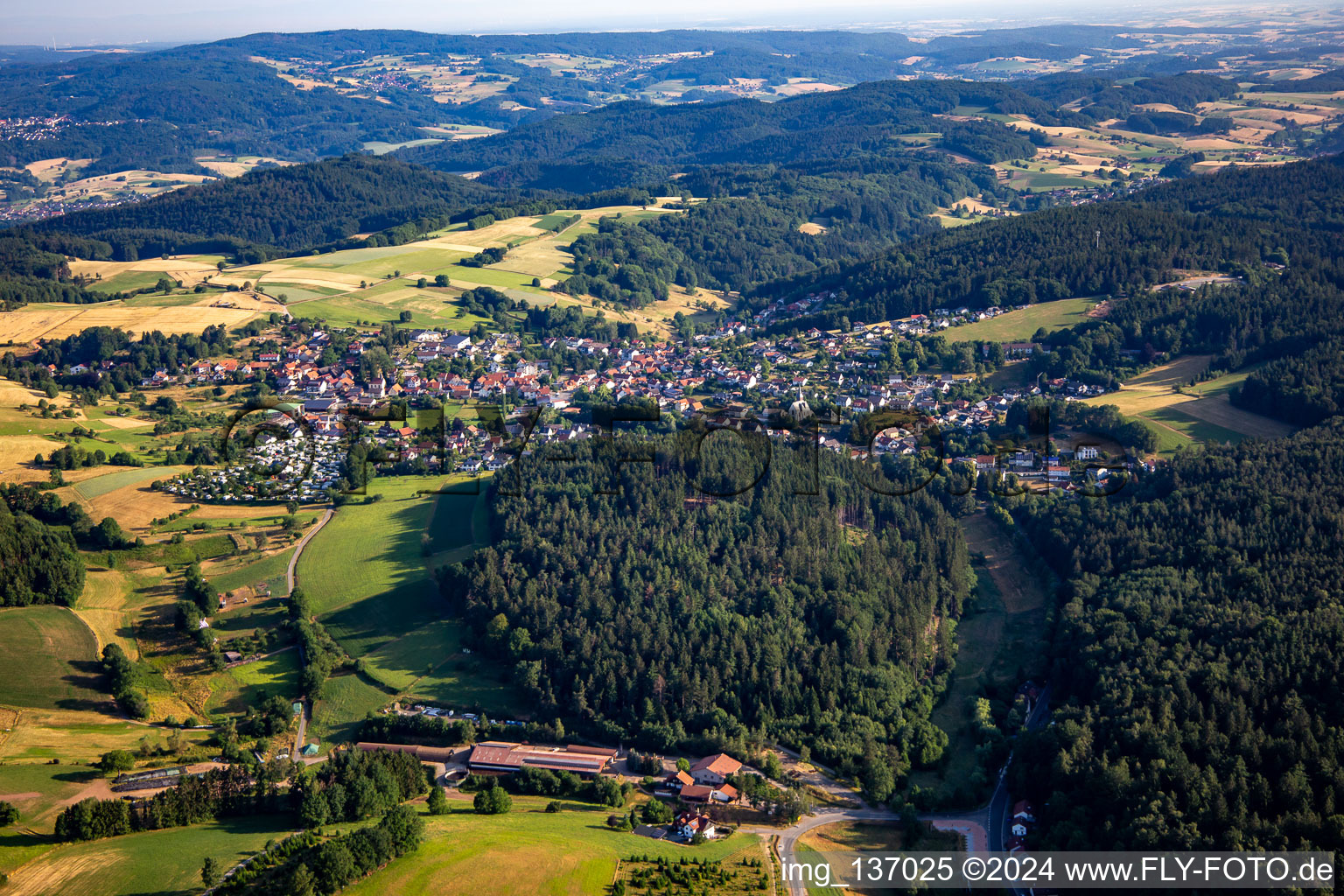 District Hammelbach in Grasellenbach in the state Hesse, Germany out of the air