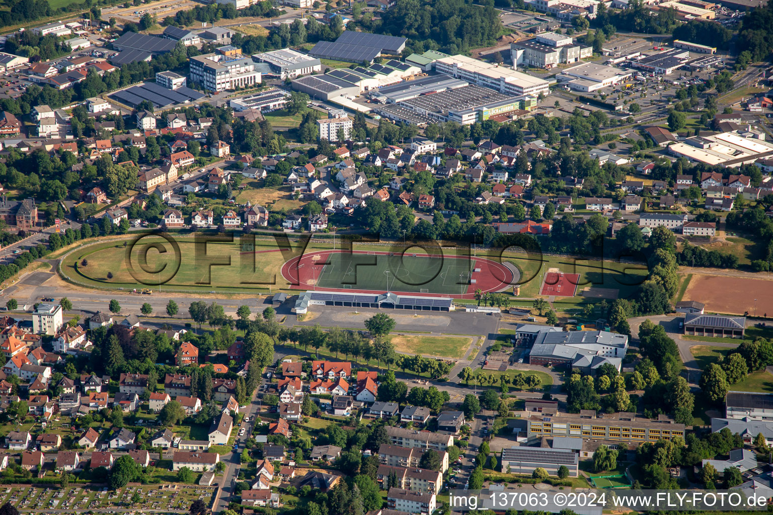 Sports Park Erbach in Erbach in the state Hesse, Germany