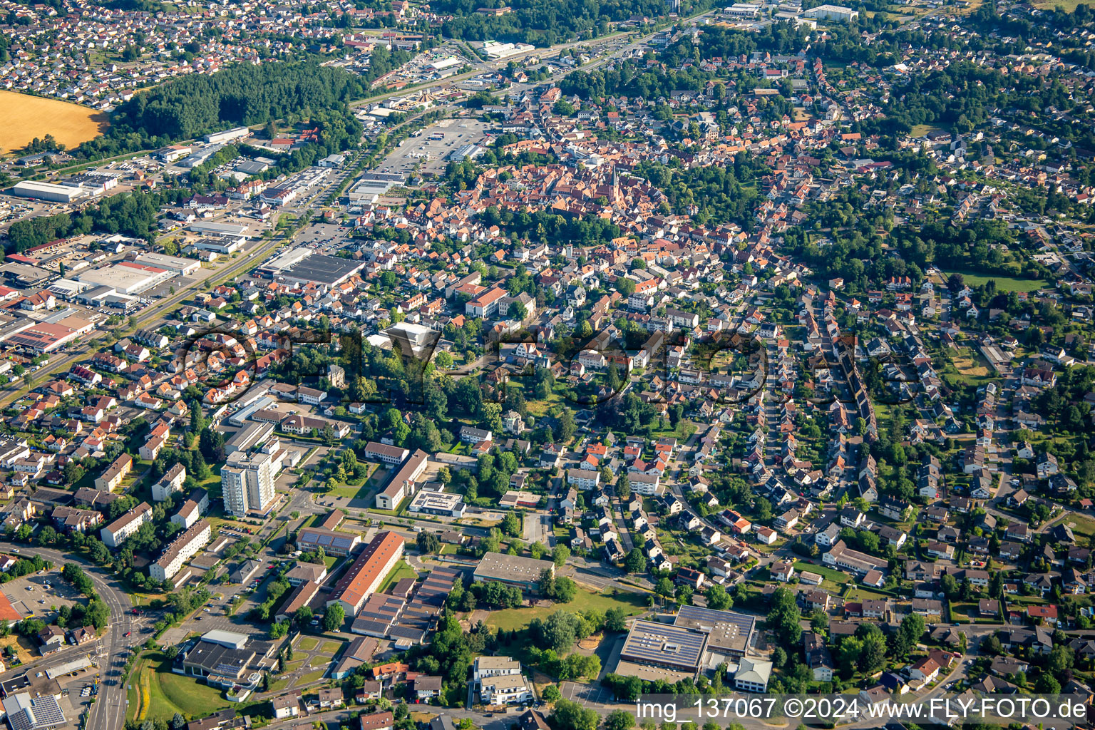 Overview in the district Stockheim in Michelstadt in the state Hesse, Germany