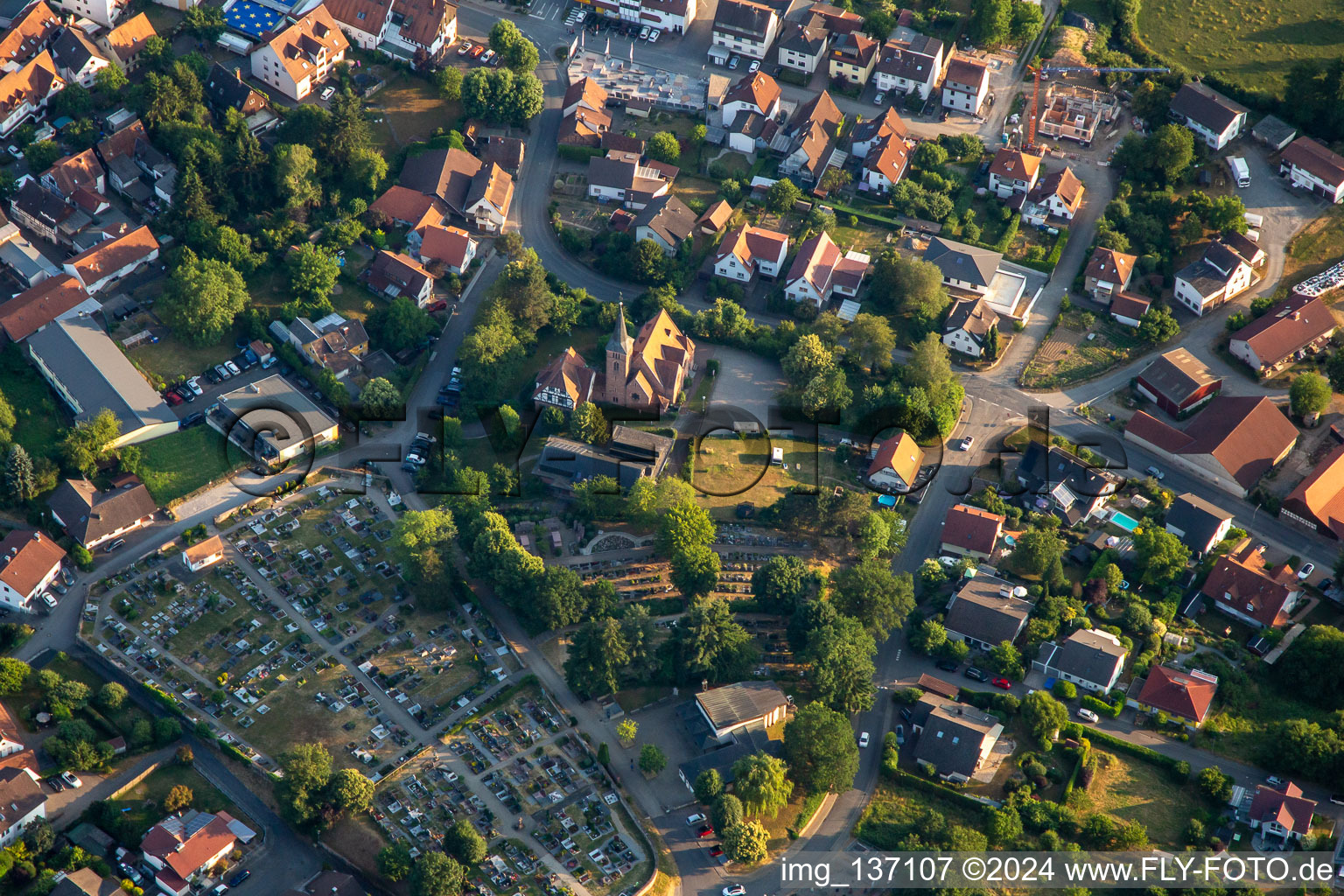 Cemetery and Evangelical Church Fürth - Evangelical Parish Fürth in Fürth in the state Hesse, Germany