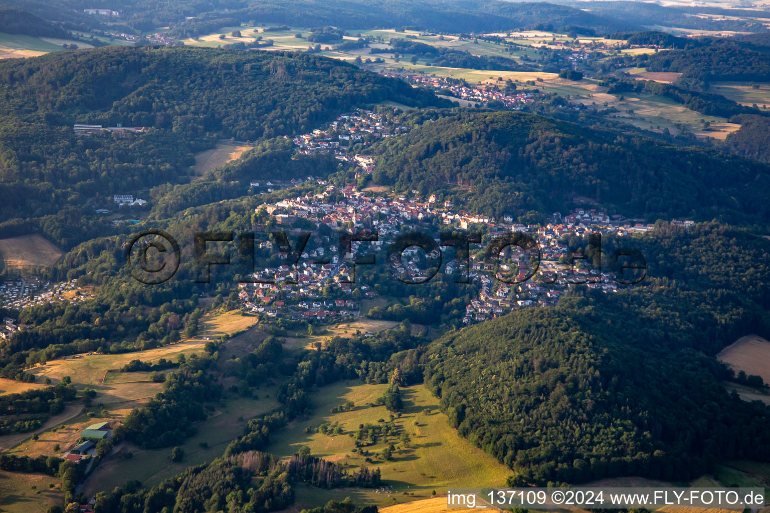 From the south in Lindenfels in the state Hesse, Germany