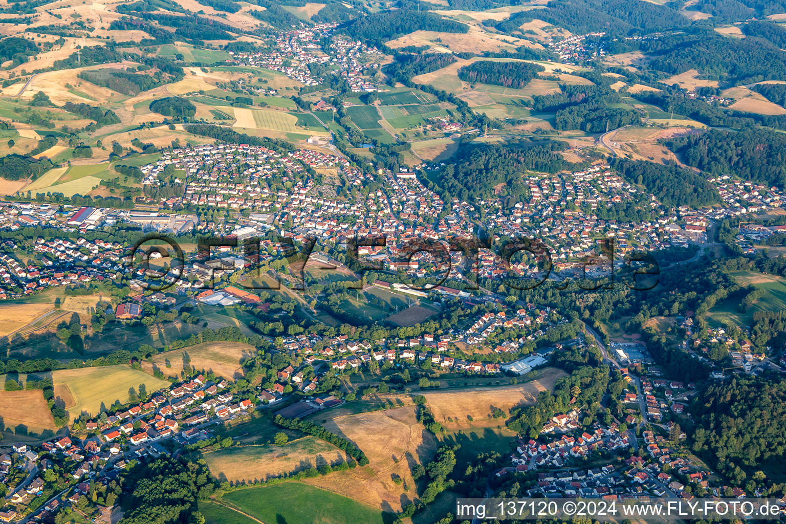 Mörlenbach in the state Hesse, Germany out of the air