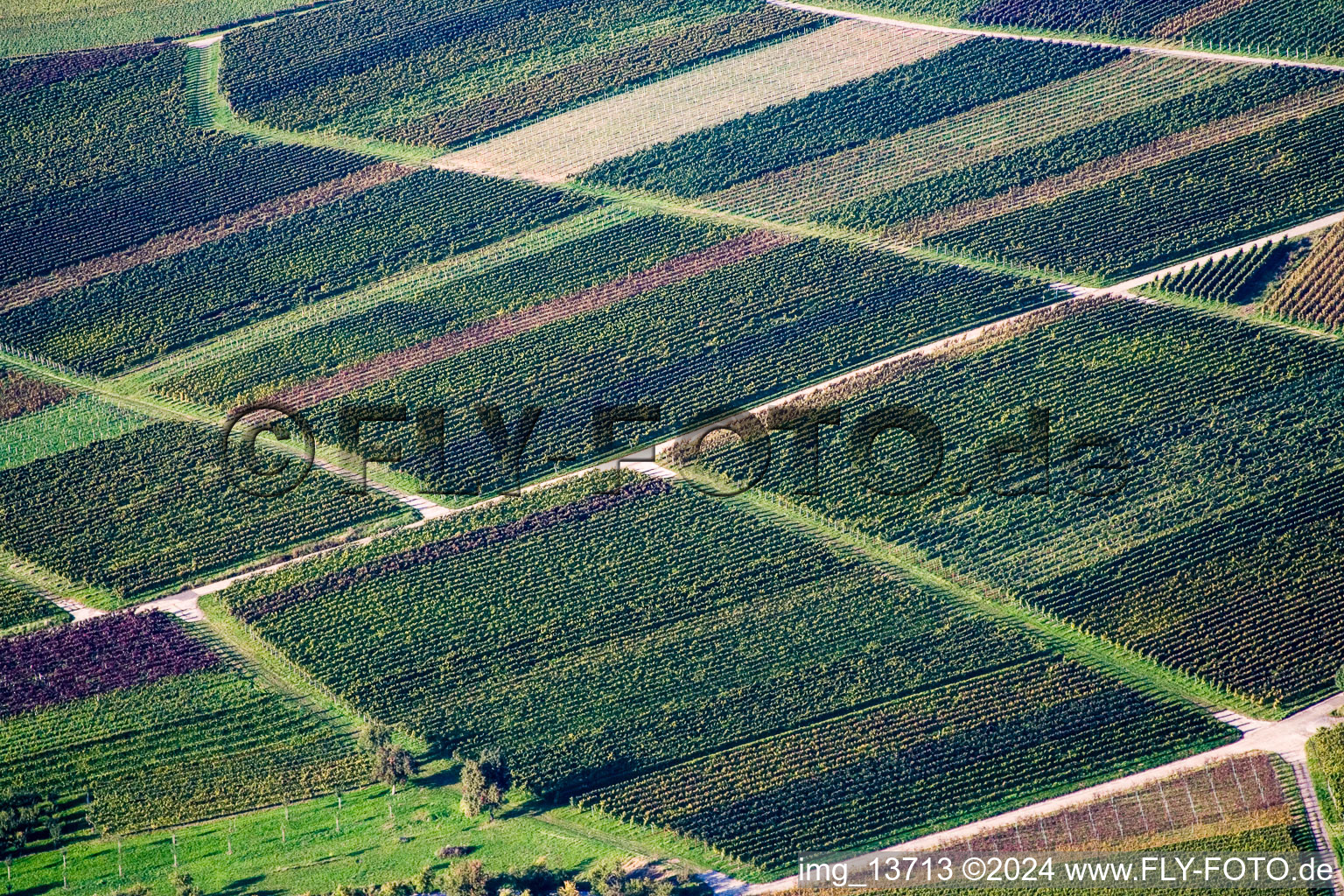 Oblique view of District Heuchelheim in Heuchelheim-Klingen in the state Rhineland-Palatinate, Germany