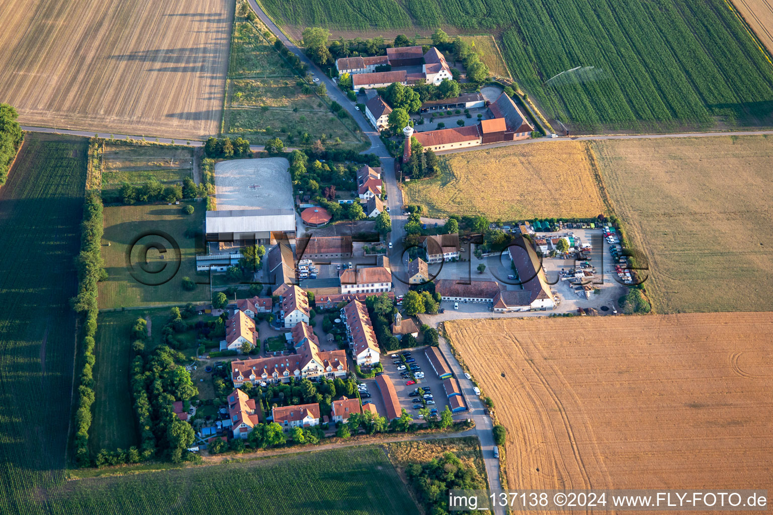 Street home in the district Wallstadt in Mannheim in the state Baden-Wuerttemberg, Germany