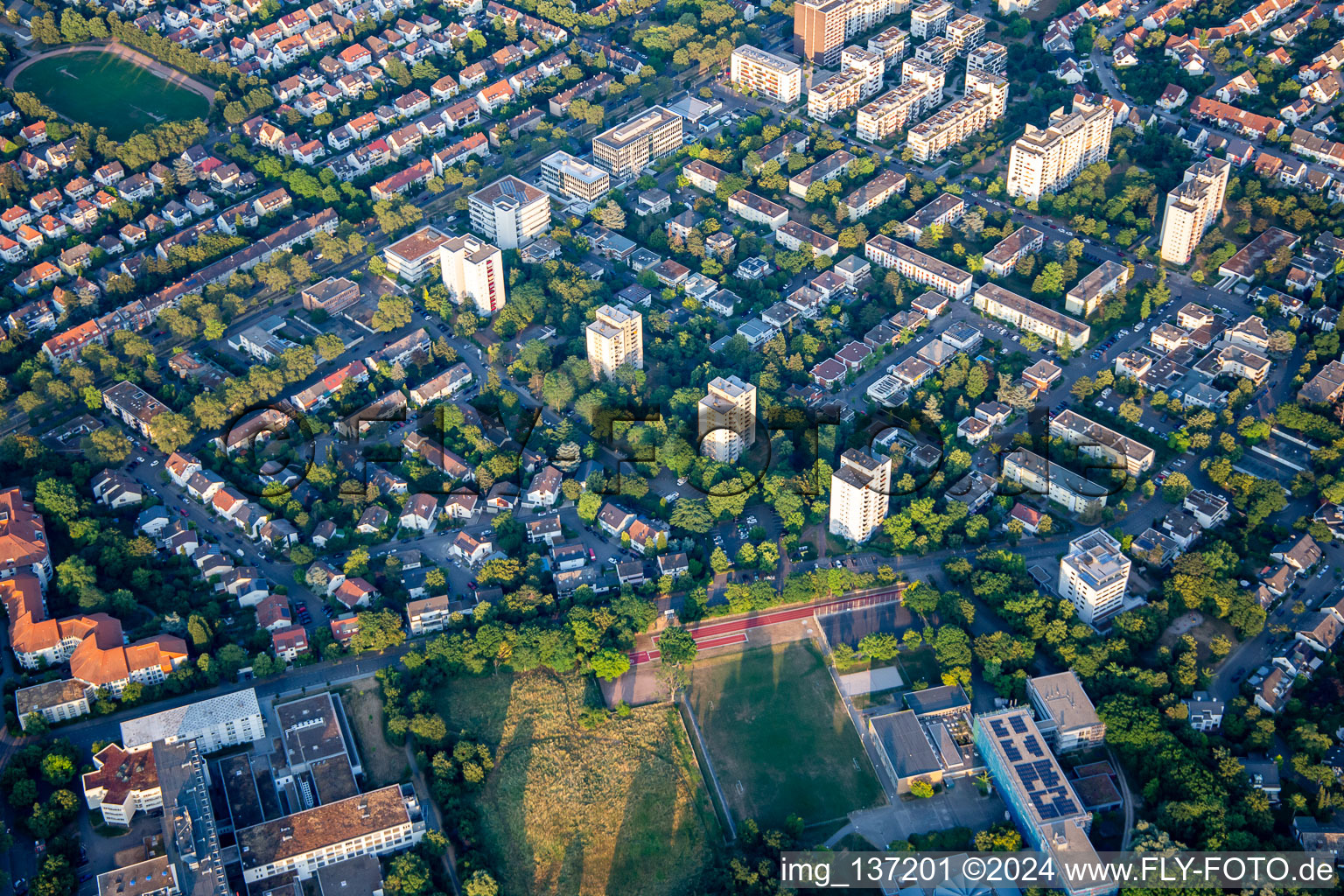 Feldbergstr in the district Niederfeld in Mannheim in the state Baden-Wuerttemberg, Germany