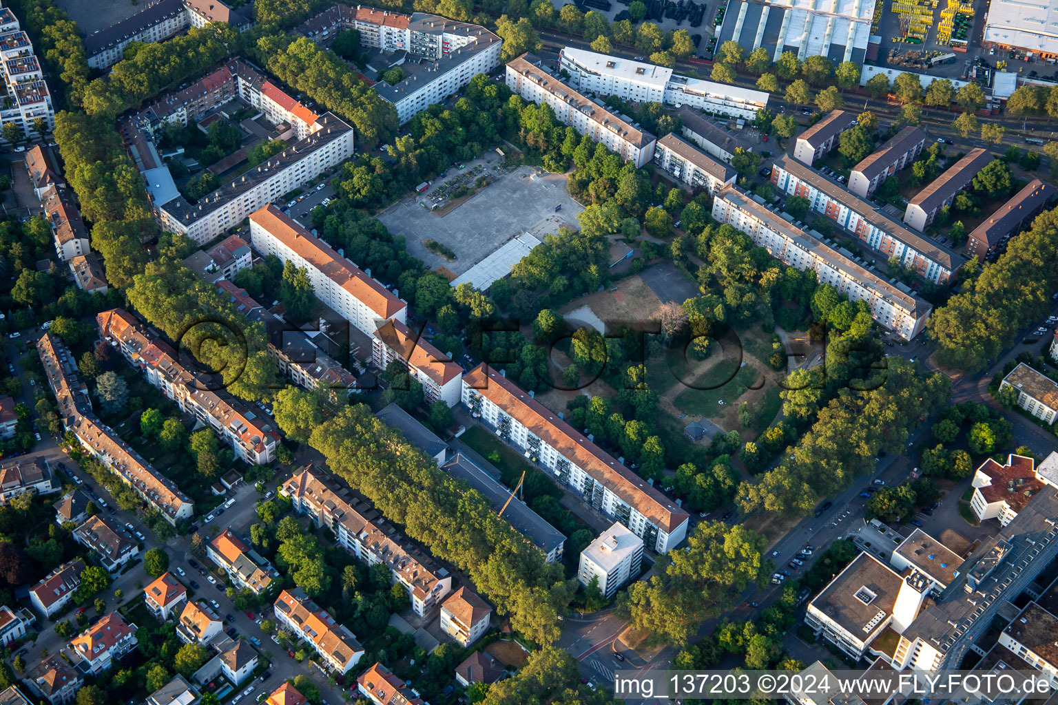 Pfalzplatz (former underground bunker) in the district Lindenhof in Mannheim in the state Baden-Wuerttemberg, Germany