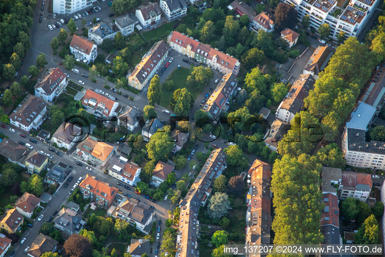 Kalmitplatz in the district Lindenhof in Mannheim in the state Baden-Wuerttemberg, Germany