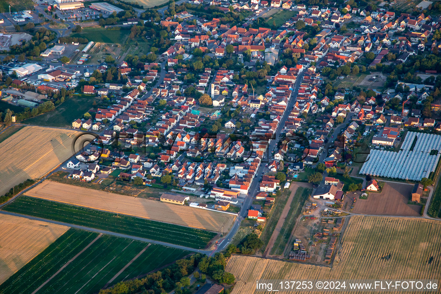 Bahnhofstr in Schwegenheim in the state Rhineland-Palatinate, Germany